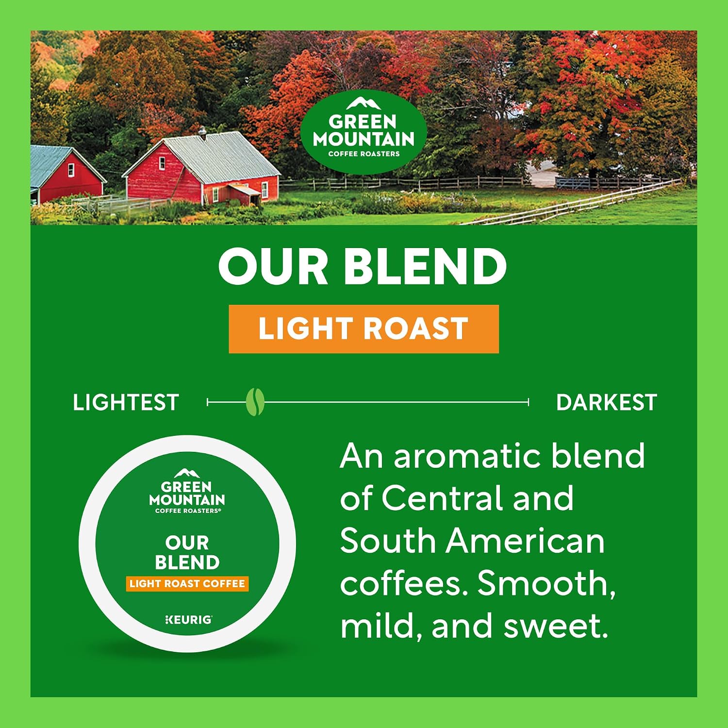 Green Mountain Coffee Roasters Breakfast Blend Single-Serve Keurig K-Cup Pods, Light Roast Coffee, 96 Count