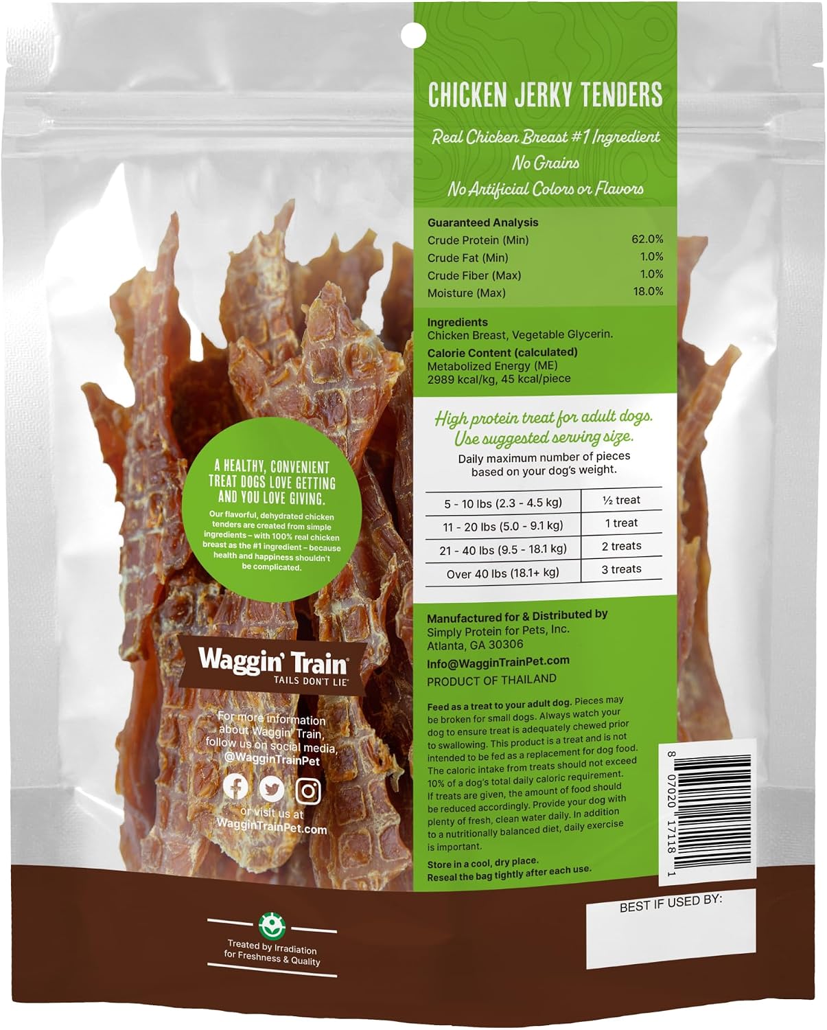 Waggin' Train Limited Ingredient, Grain Free Dog Treat, Chicken Jerky Tenders - 11 oz. Pouch