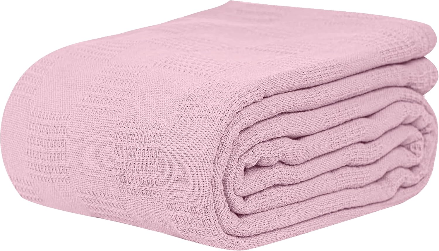 Linteum Textile Hospital Thermal SNAGLESS Spread Blanket, 100% Cotton (74x100 in, Blue)