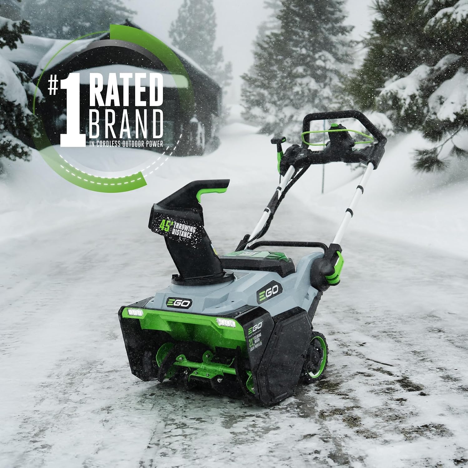 EGO SNT2405 24" Cordless Snow Blower Kit, Self Propelled, w/ 2 7.5Ah Batteries