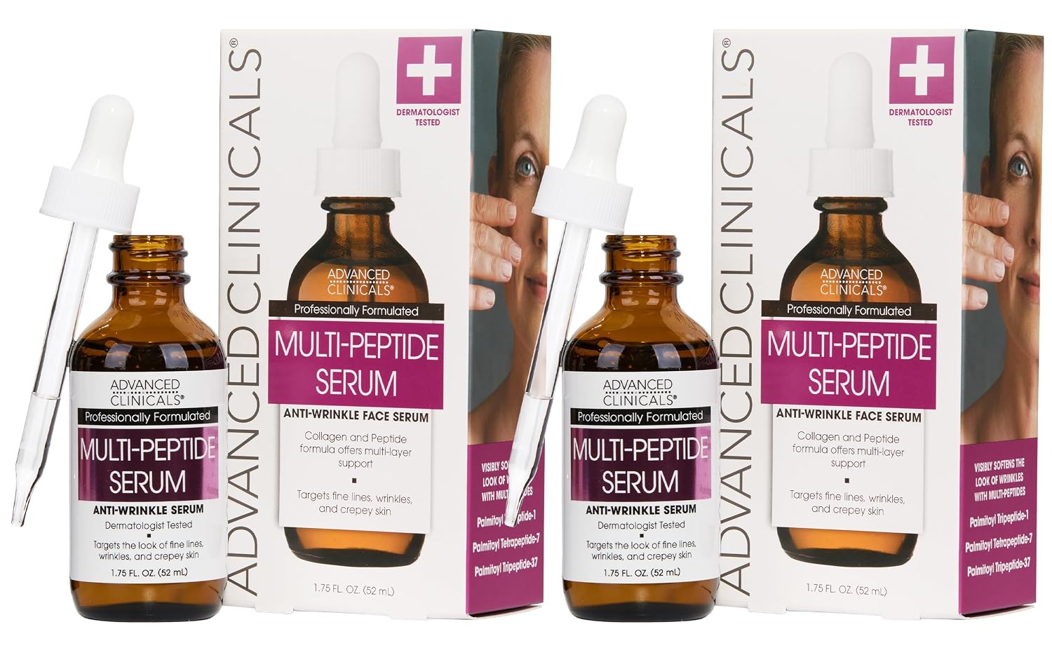 Advanced Clinicals Brightening Vitamin C Serum For Face With Glycolic Acid + Lactic Acid | Vitamin C Eye Serum Face Moisturizer For Improving Look Of Dark Spots & Uneven Complexion, 1.75 Fl Oz