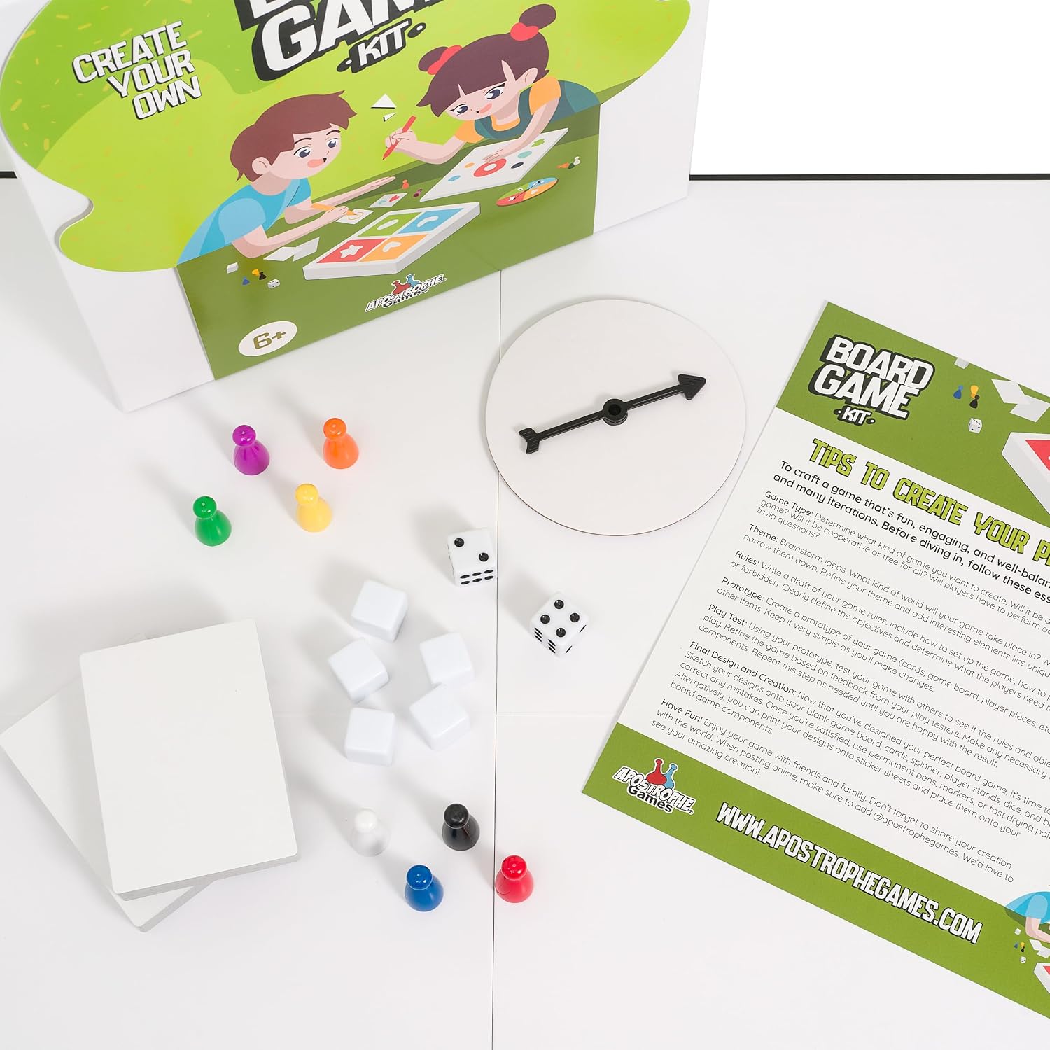Create Your Own Opoly Board Game Kit with Blank Board & Game Pieces