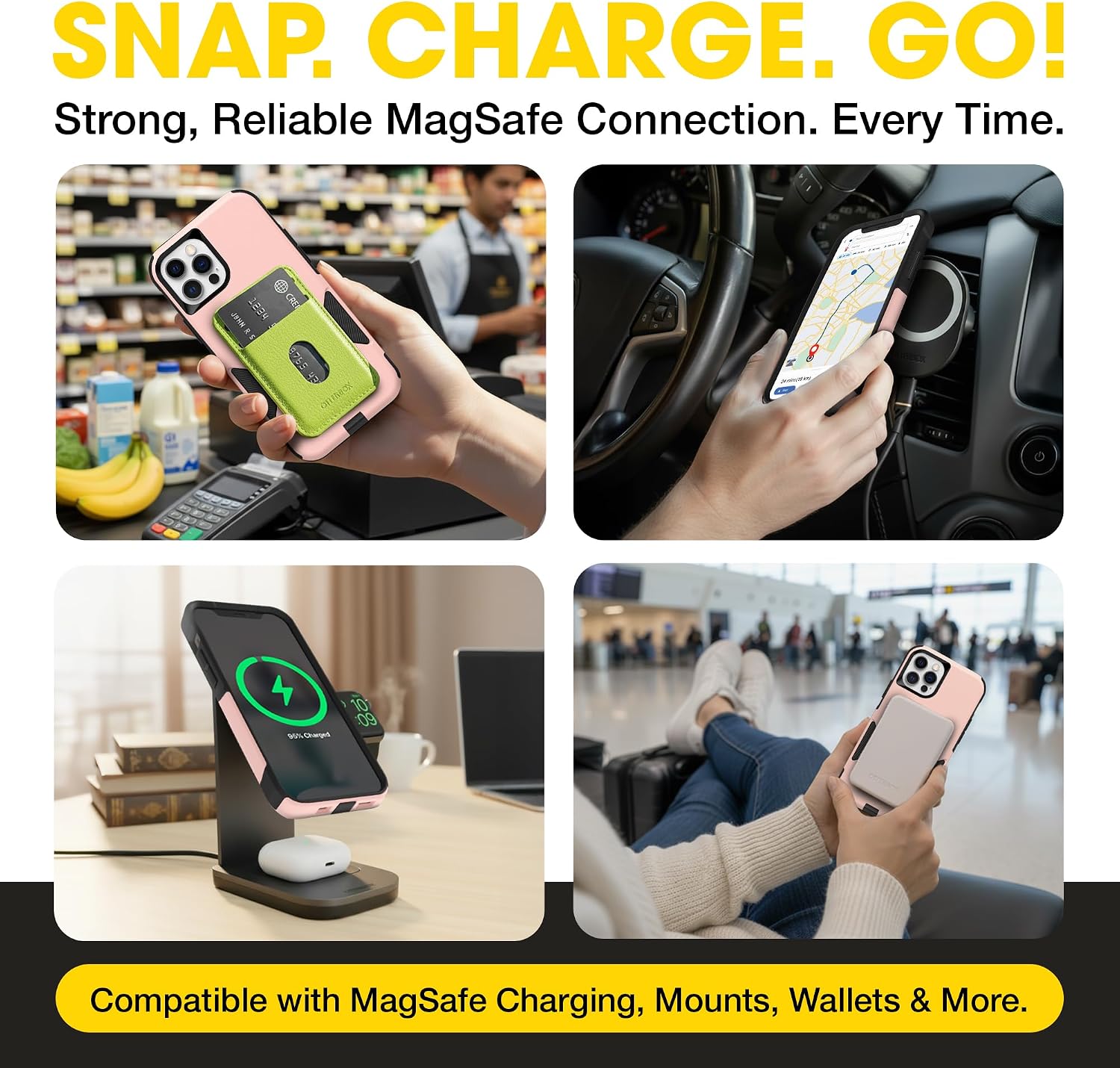 OtterBox iPhone 12 & iPhone 12 Pro Commuter Series Case - Black, Slim & Tough, Pocket-Friendly, with Port Protection