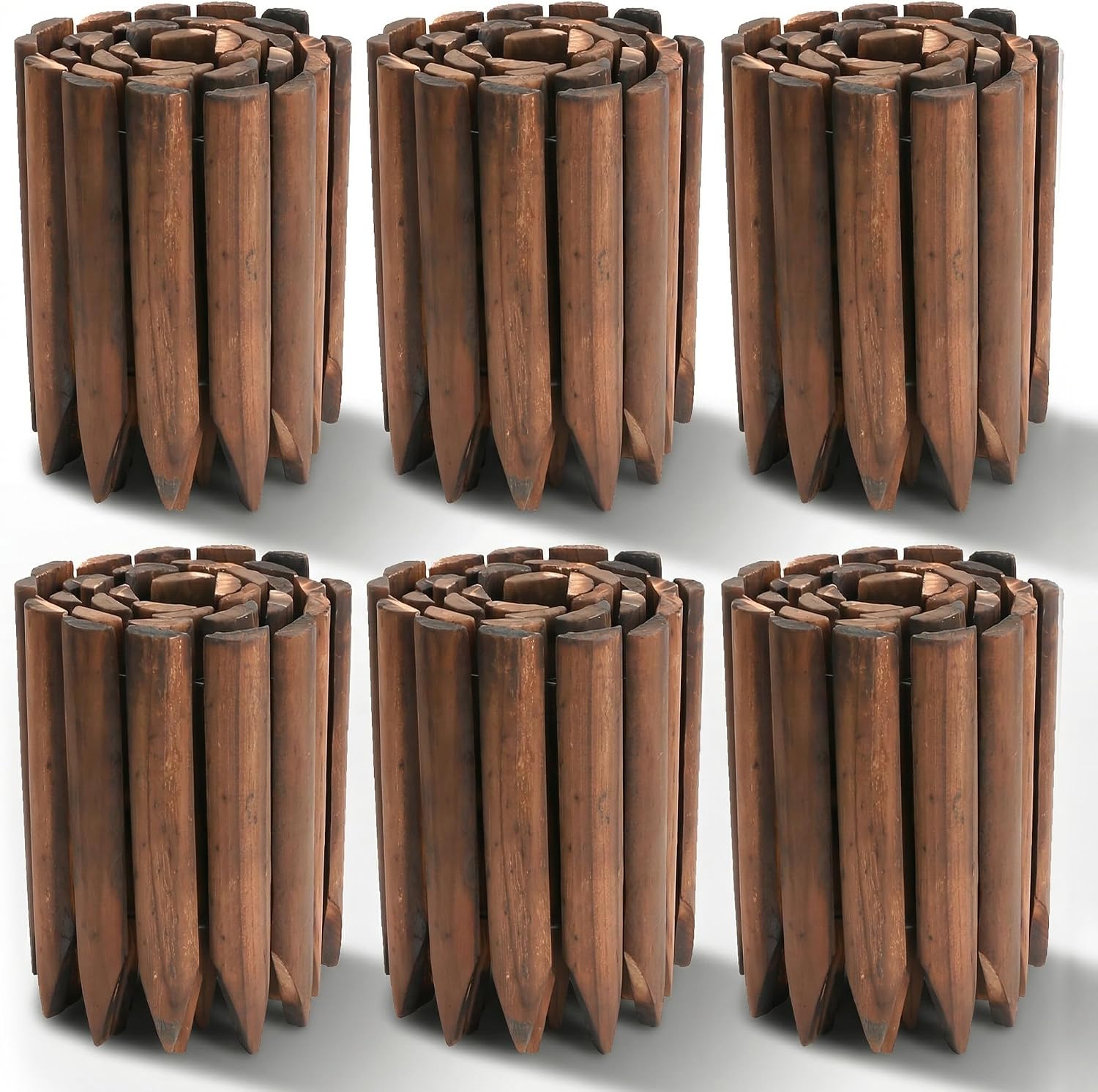WORTH Wooden Edging for Landscaping, Flexible Garden Lawn Border 8" x 42"