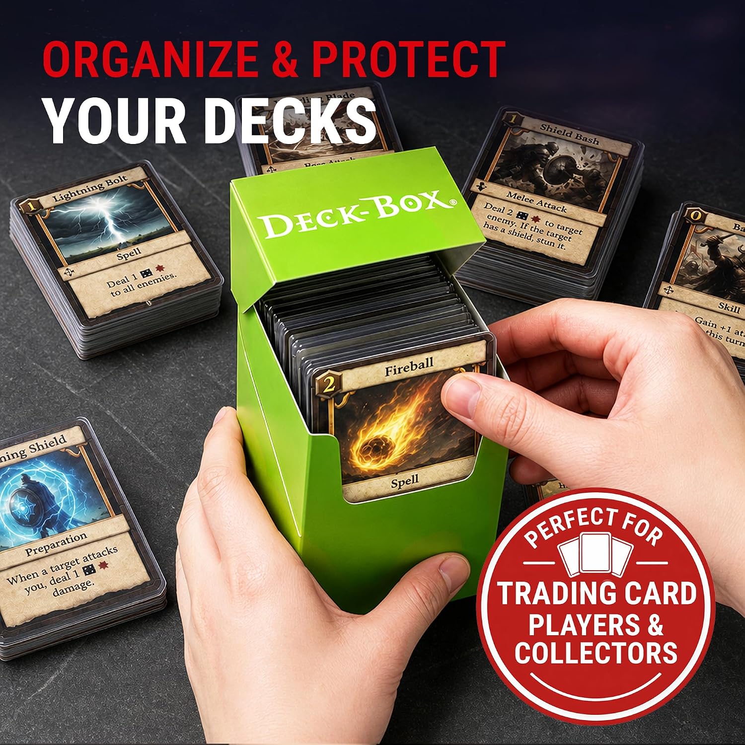 Ultra Pro Multicolor Deck Box – TCG Card Storage Box for Pokemon, Magic The Gathering & YuGiOh – Holds 80 Sleeved Cards