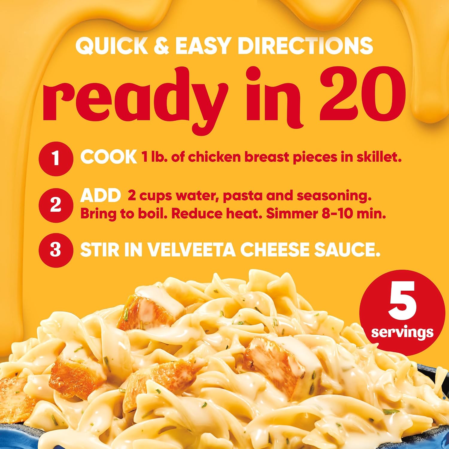 Velveeta Skillets One Pan Dinner Kit, Creamy Beef Stroganoff, 11.6 oz Box