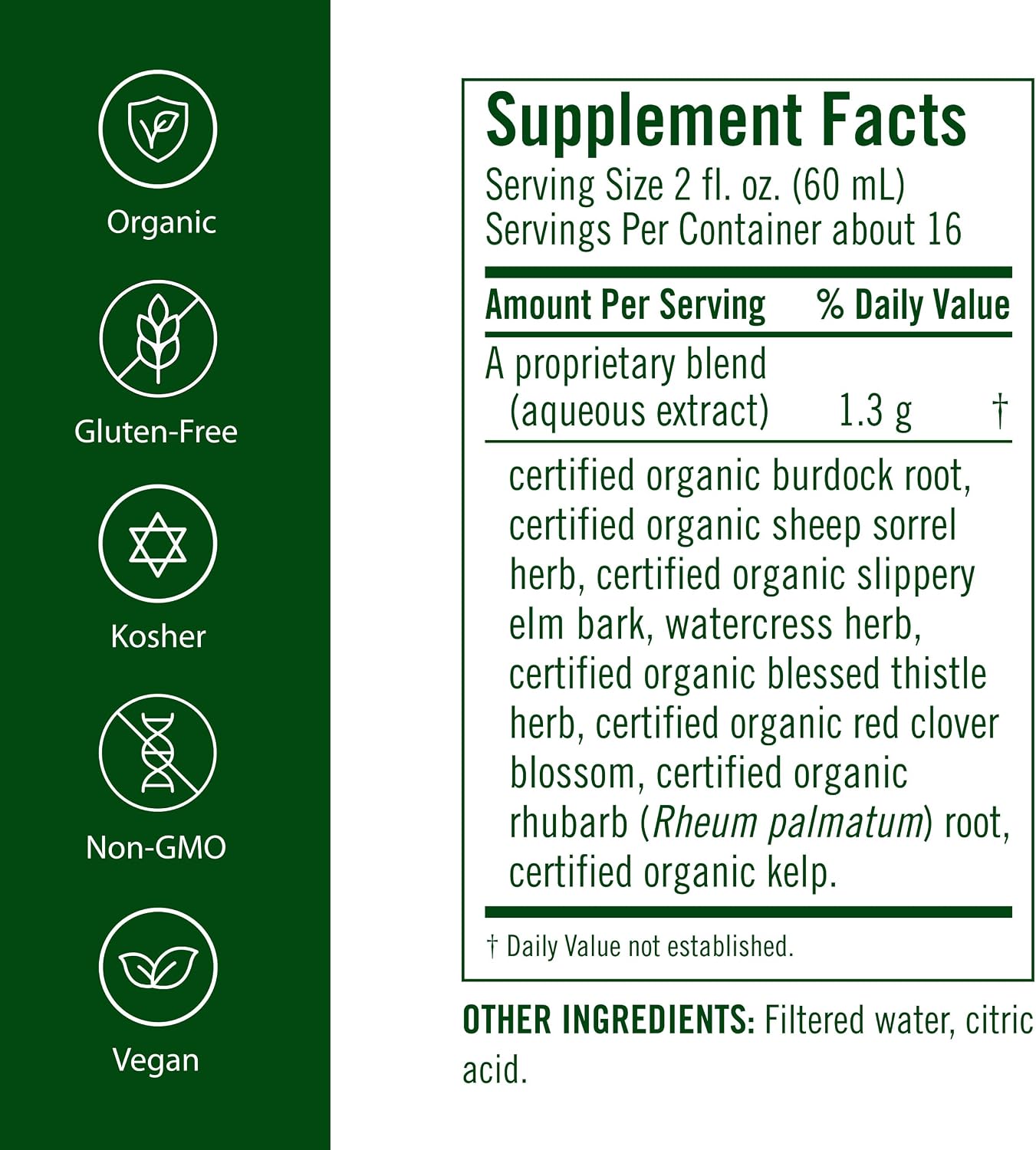 Flora - Flor-Essence - Gentle Detox Tea for a Full-Body Cleanse - Contains Organic Slippery Elm Bark, Rhubarb, Burdock Root & More - Vegan, Non-GMO & Gluten-Free - 17 fl. oz.