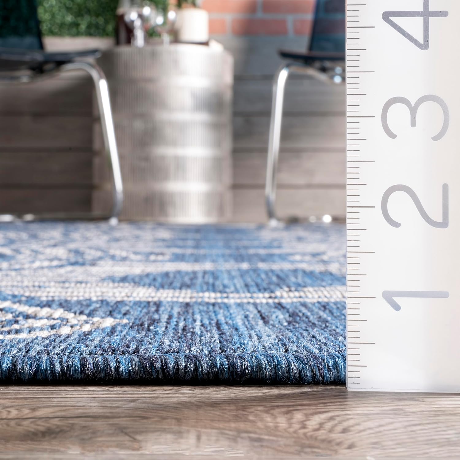 nuLOOM Ranya Light Brown Geometric Indoor/Outdoor Area Rug, 4' x 5'