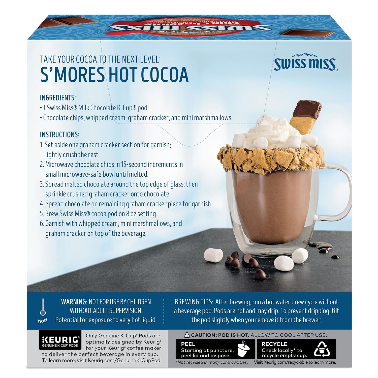 Swiss Miss Milk Chocolate Hot Cocoa Keurig Single-Serve K Cup Pods, 28 Count
