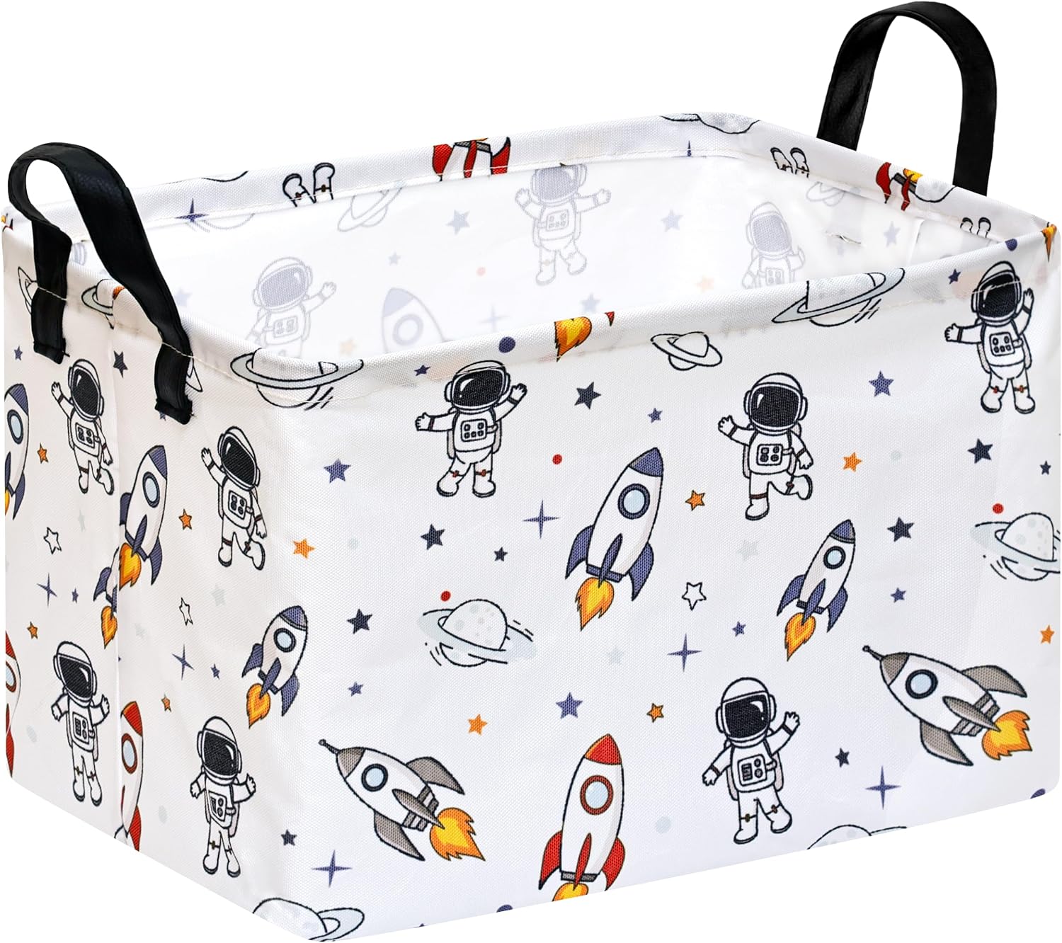 Kid Storage Basket Gift Shelf Basket Toy Storage Bin, Nursery Basket Organizer Box for Children Room Deco With Handles (Grey deer)