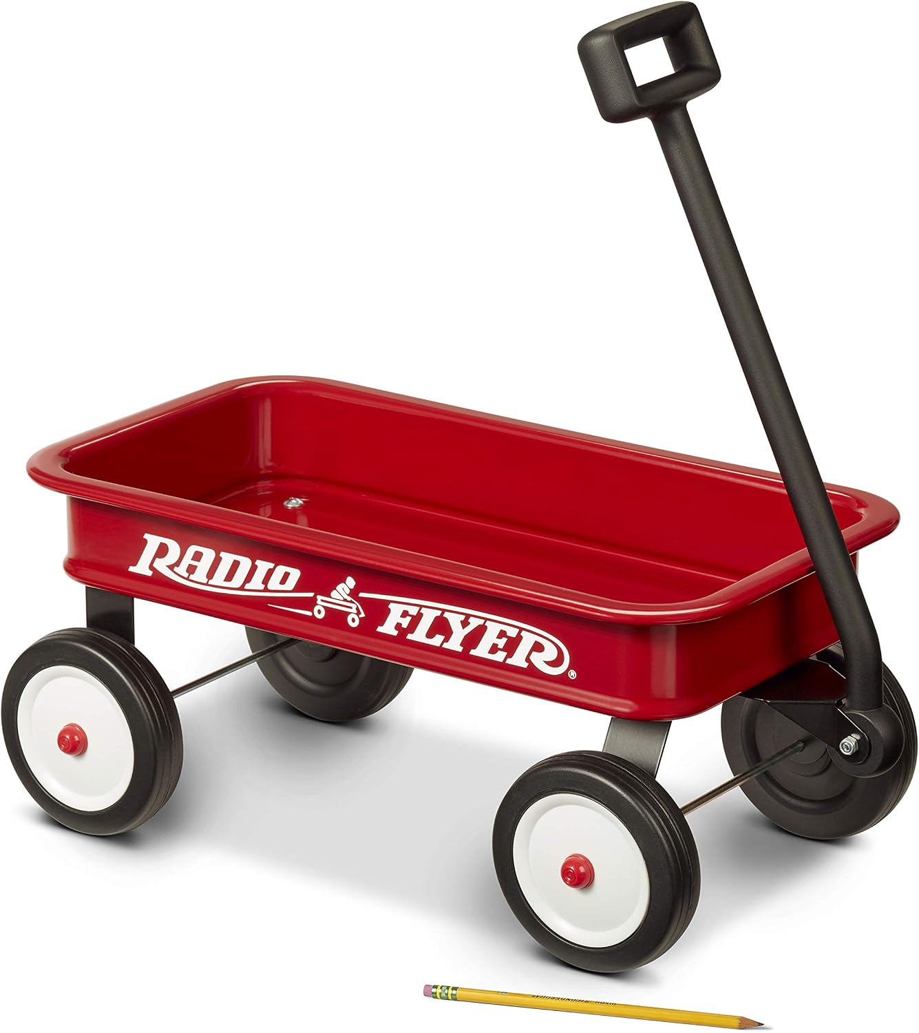 Radio Flyer Mini Classic Red Wagon for Kids, 12.5" Toy Wagon Ages Aged 1.5+ | Play-Size Version of the Classic, Durable Rolling Wheels & Steel Body, Working Handle, Toys, Crafts & Gift Displays