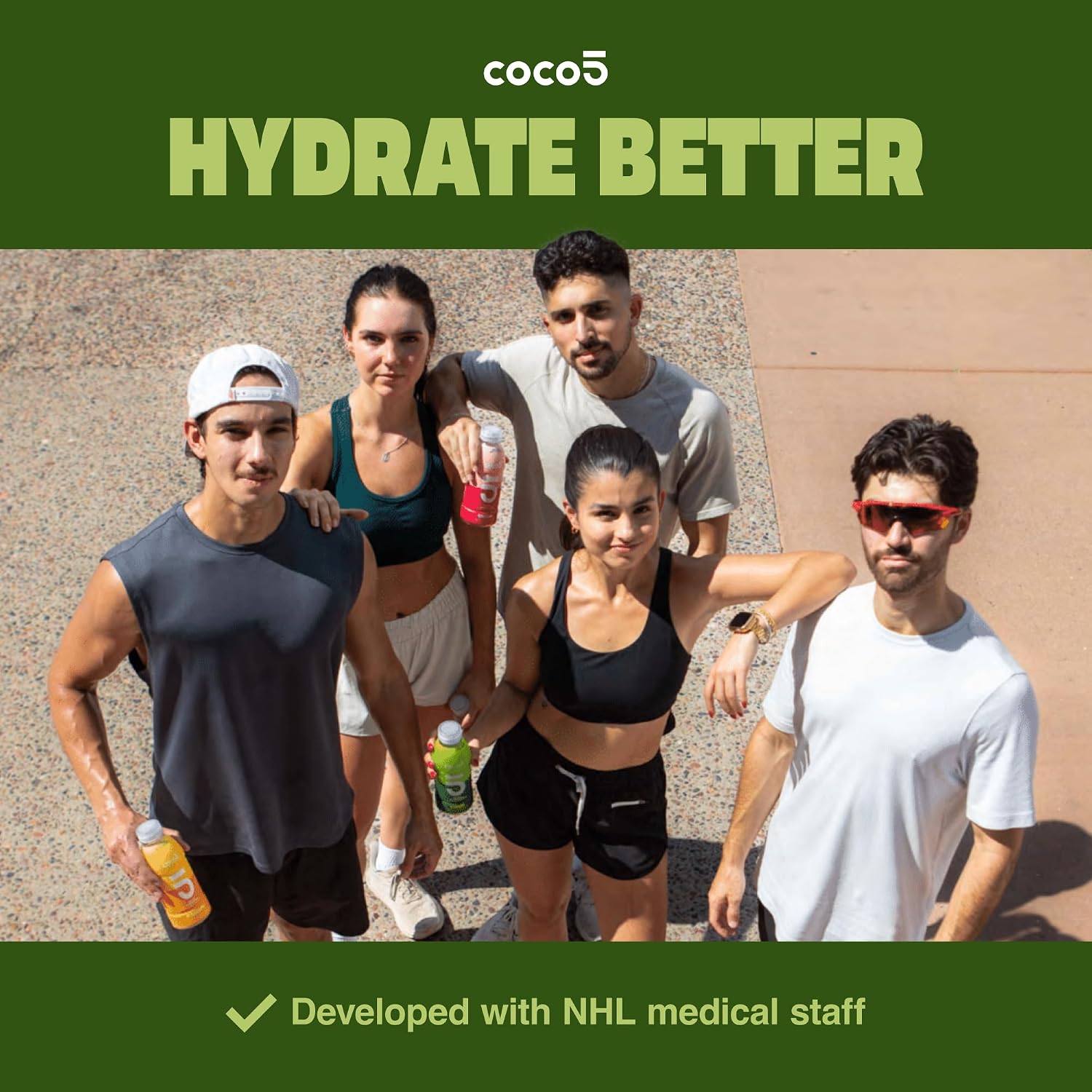 Coco5 Original Coconut Water Natural Electrolyte Sports Drink, 12 Pack | Active hydration. Low sugar, nothing artificial. Potassium, sodium, magnesium, calcium, chloride. 8 real ingredients.