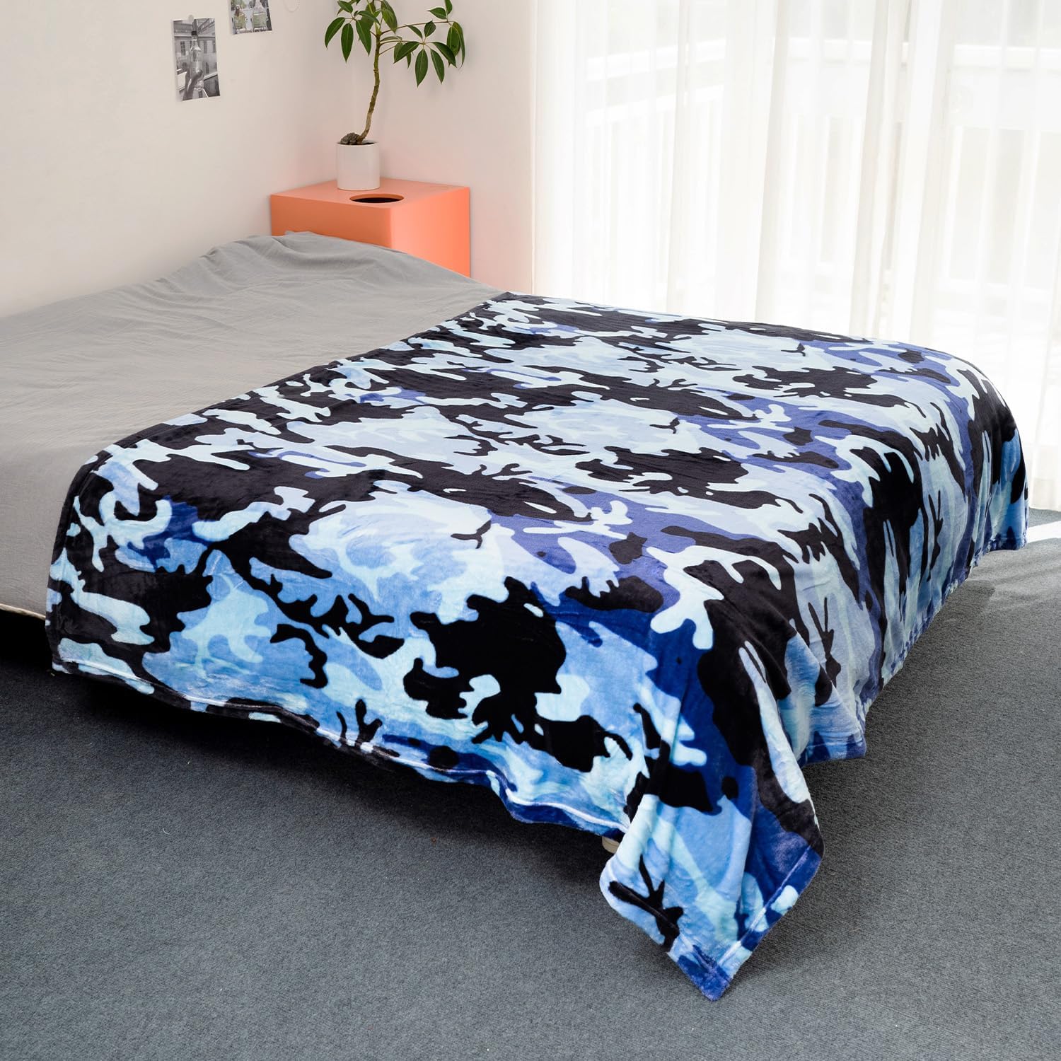 HommomH Camo Blanket Hunting Army Camo Throw Blanket Veteran Gifts