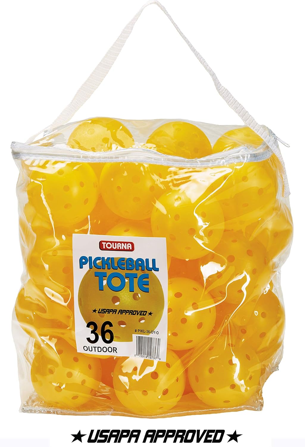 Tourna Strike Outdoor Pickleballs (36 Pack) USAPA Approved, Optic Yellow (PIKL-36-OY-O)