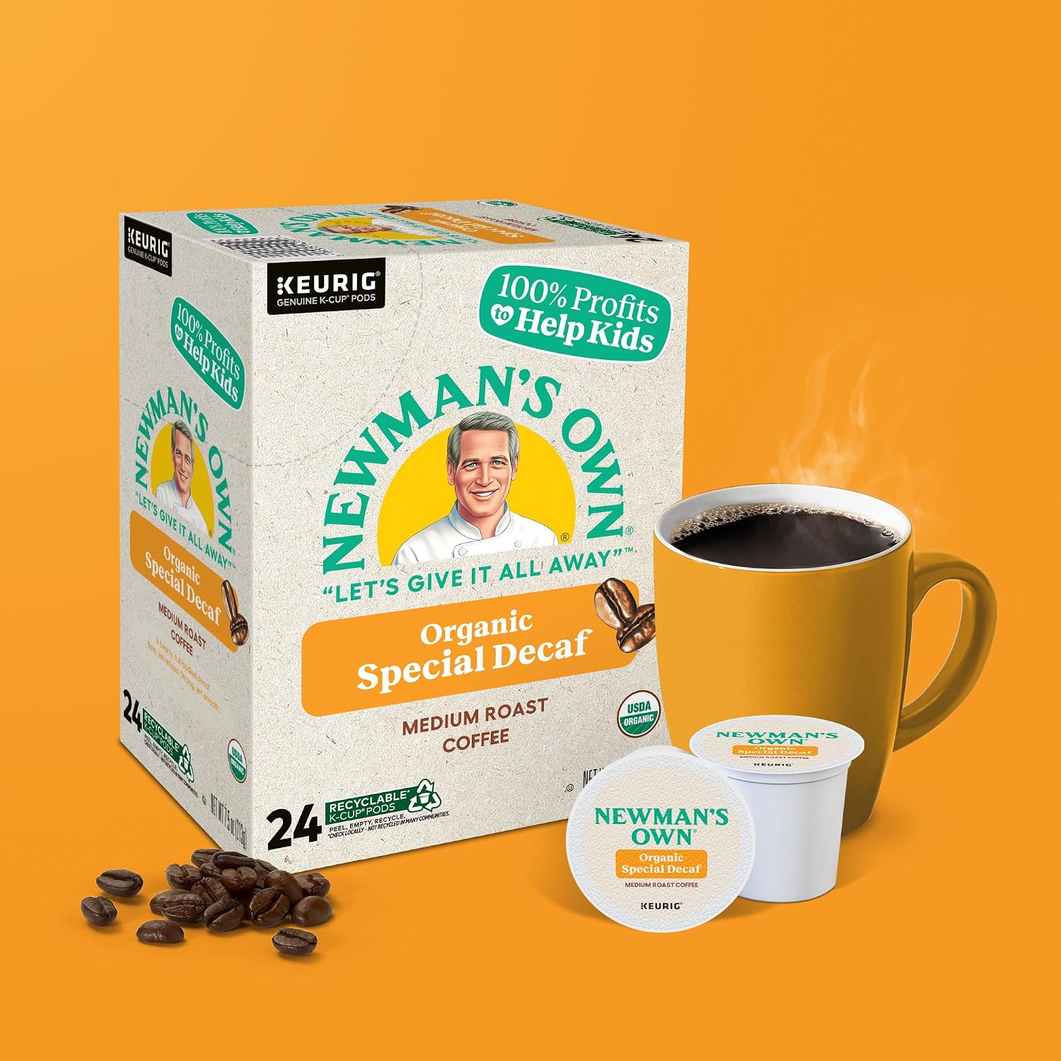 Newman's Own Organics Special Blend Keurig Single-Serve K-Cup Pods, Medium Roast Coffee, 96 Count