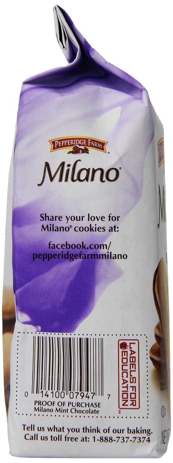Pepperidge Farm Milano Cookies, Dark Chocolate, 20 Packs Tub, 2 Cookies Per Pack