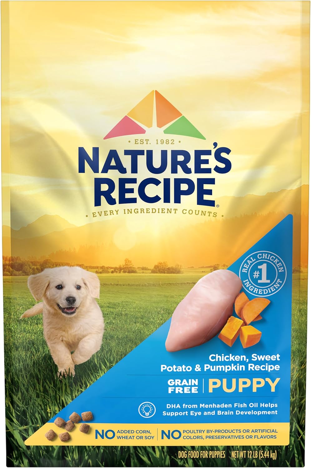 Nature's Recipe Grain Free Puppy Dry Dog Food, 4 lb. Bag