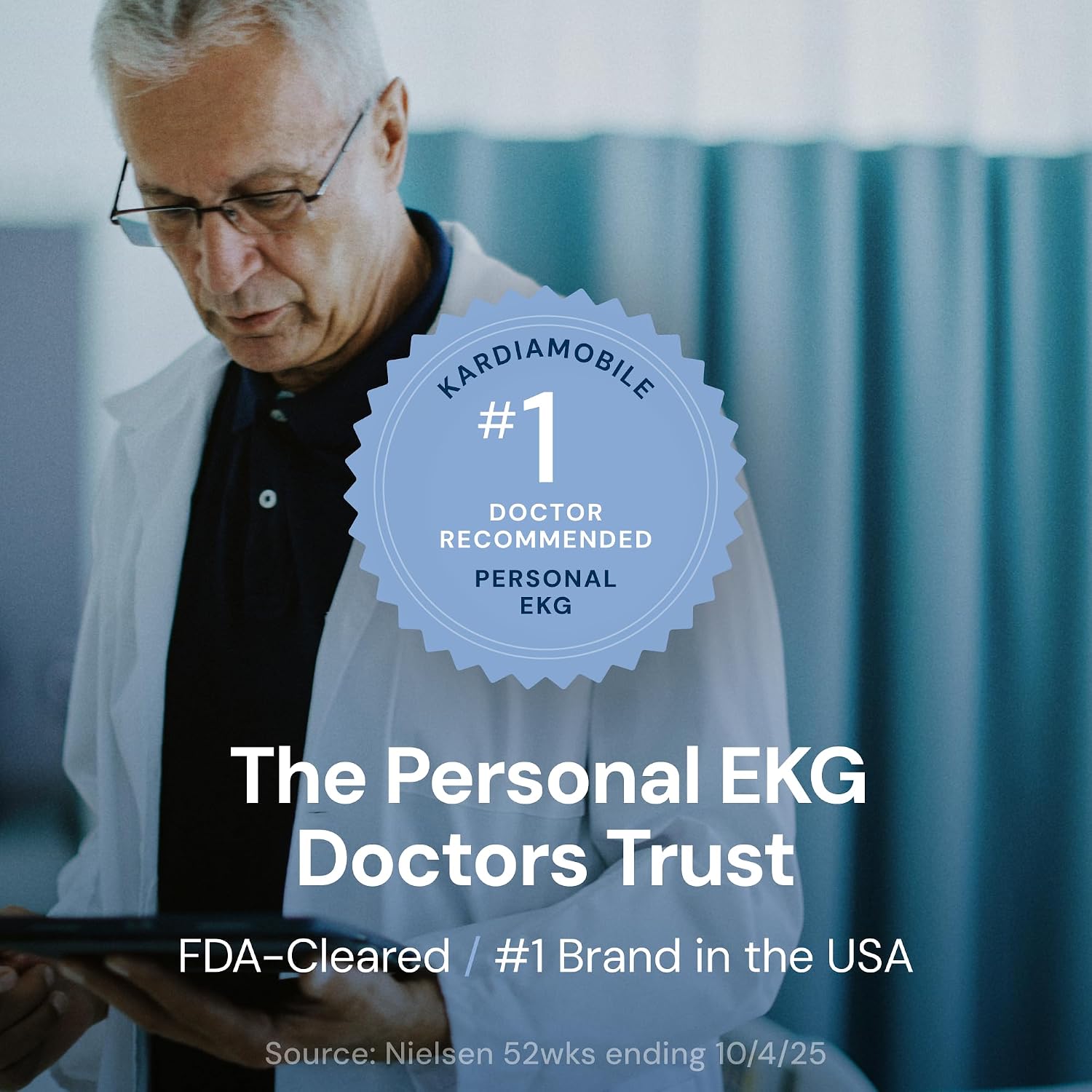 KardiaMobile 1-Lead EKG Monitor, Medical-Grade FDA-Cleared Personal Heart Monitor, Detects Normal, AFib & Arrhythmias, 30 Second Results