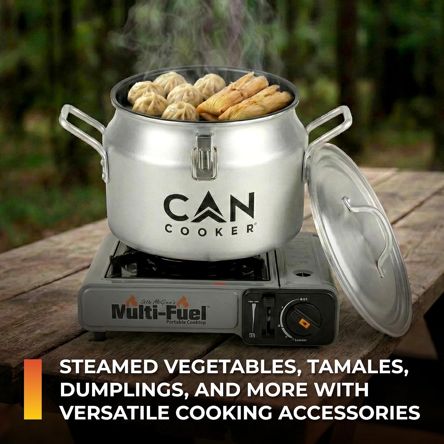 CanCooker Junior Convection Steam Cooker | 2 Gallon | Feeds Up to 10 People | Includes Lid Travel Bag & Recipe Book | Non Stick Coating