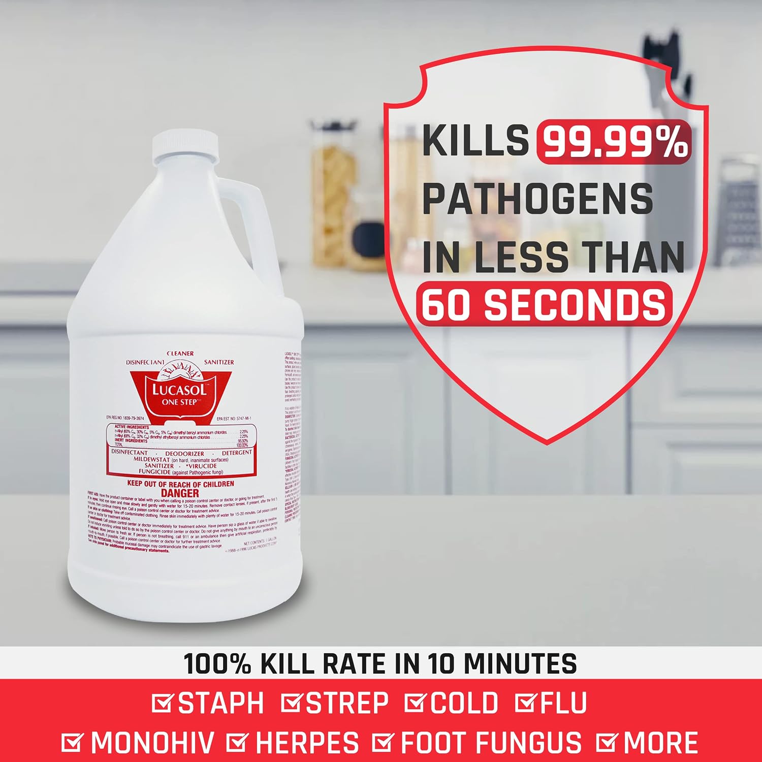 Lucasol One Step Hospital Grade Disinfectant Concentrate Surface Cleaner