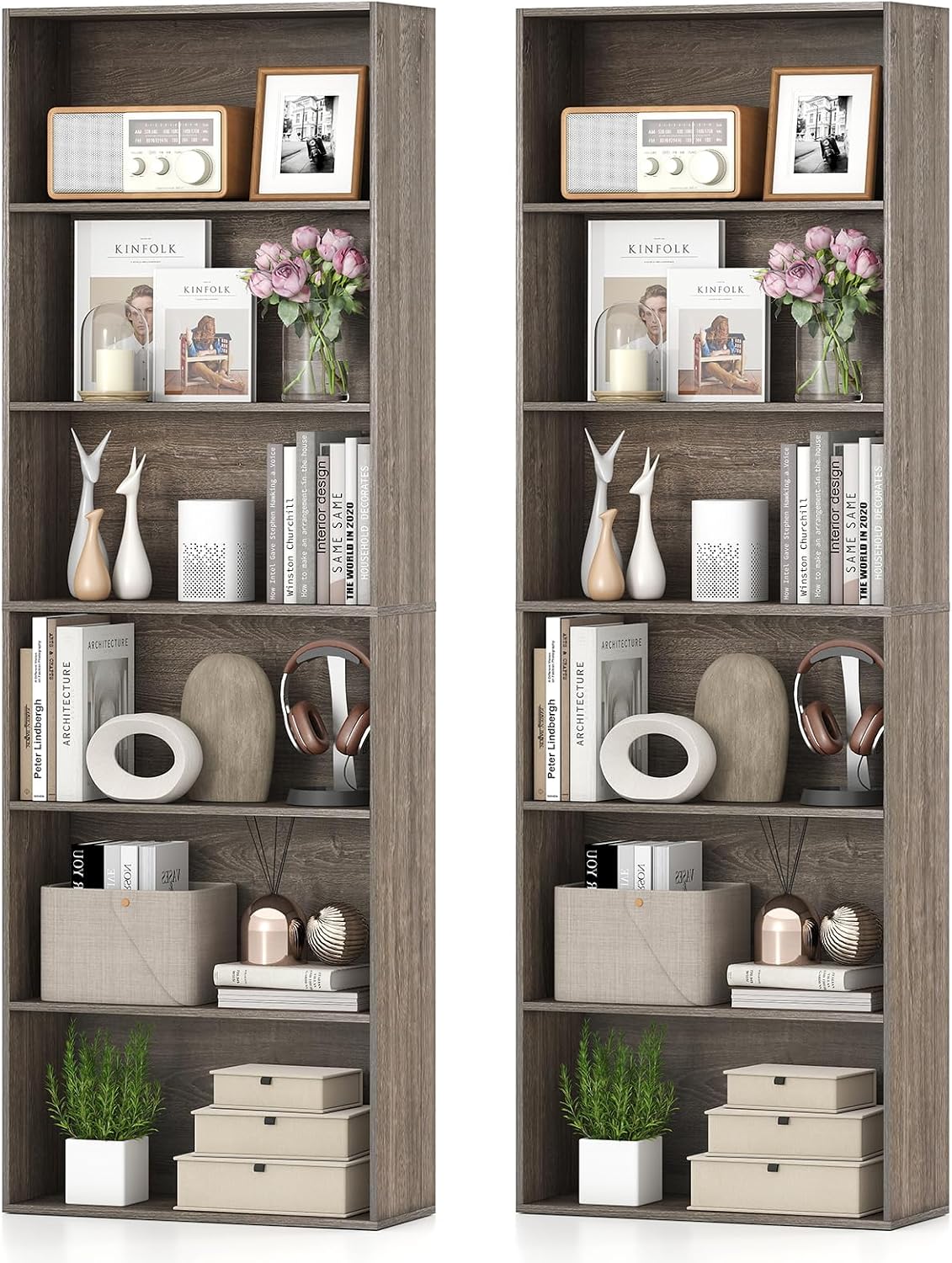 Giantex 8-Cube Bookcase, 3-Tier Cubby Bookshelf, Horizontal Vertical Display Rack with Anti-Tipping Kits, Modern Storage Organizer Shelf Unit for Bedroom, Living Room, Study (Natural, 8-Cube)