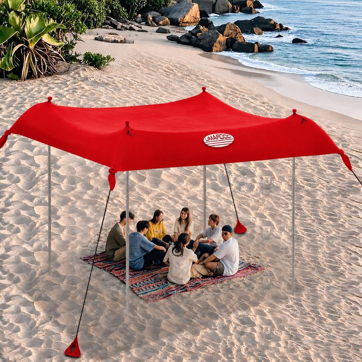 UMARDOO Family Beach Tent Canopy Sun Shade Portable 10×10FT