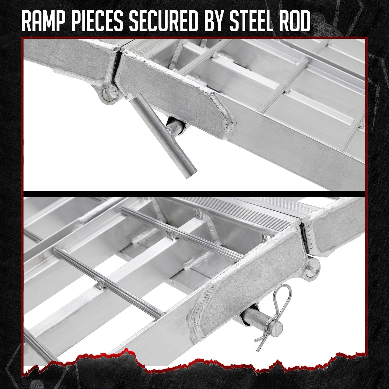 Black Widow Aluminum Folding Motorcycle Ramp for Pickup Trucks, Arched Design, 10’, Silver – Heavy-Duty Portable Automotive Loading Ramps for Truck and Trailer | Heavy-Duty Portable Automotive Ramp for Loading Motorcycles and Dirt Bikes into Truck Beds a…