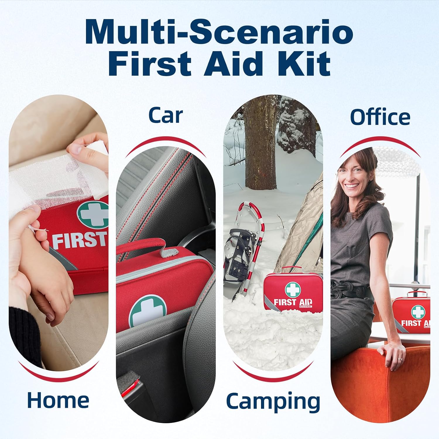 General Medi 2-in-1 First Aid Kit (215 Piece Set) + 43 Piece Mini First Aid Kit -Includes Ice(Cold) Pack