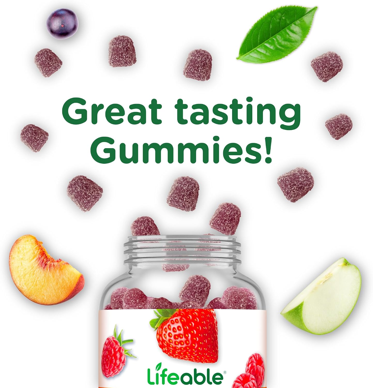 Lifeable Zinc Gummies for Women and Men, Maximum Strength 50 mg, 90 Ct