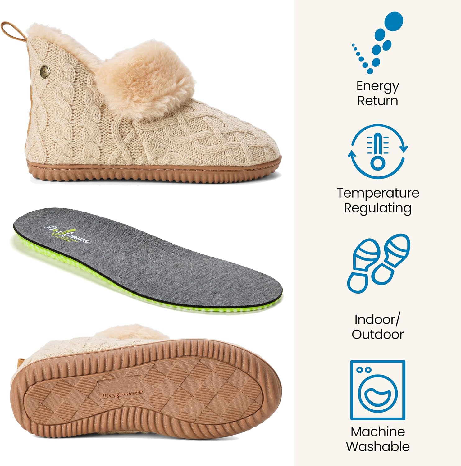 Dearfoams Women's Moritz Mountain Energy Return Technology Bootie