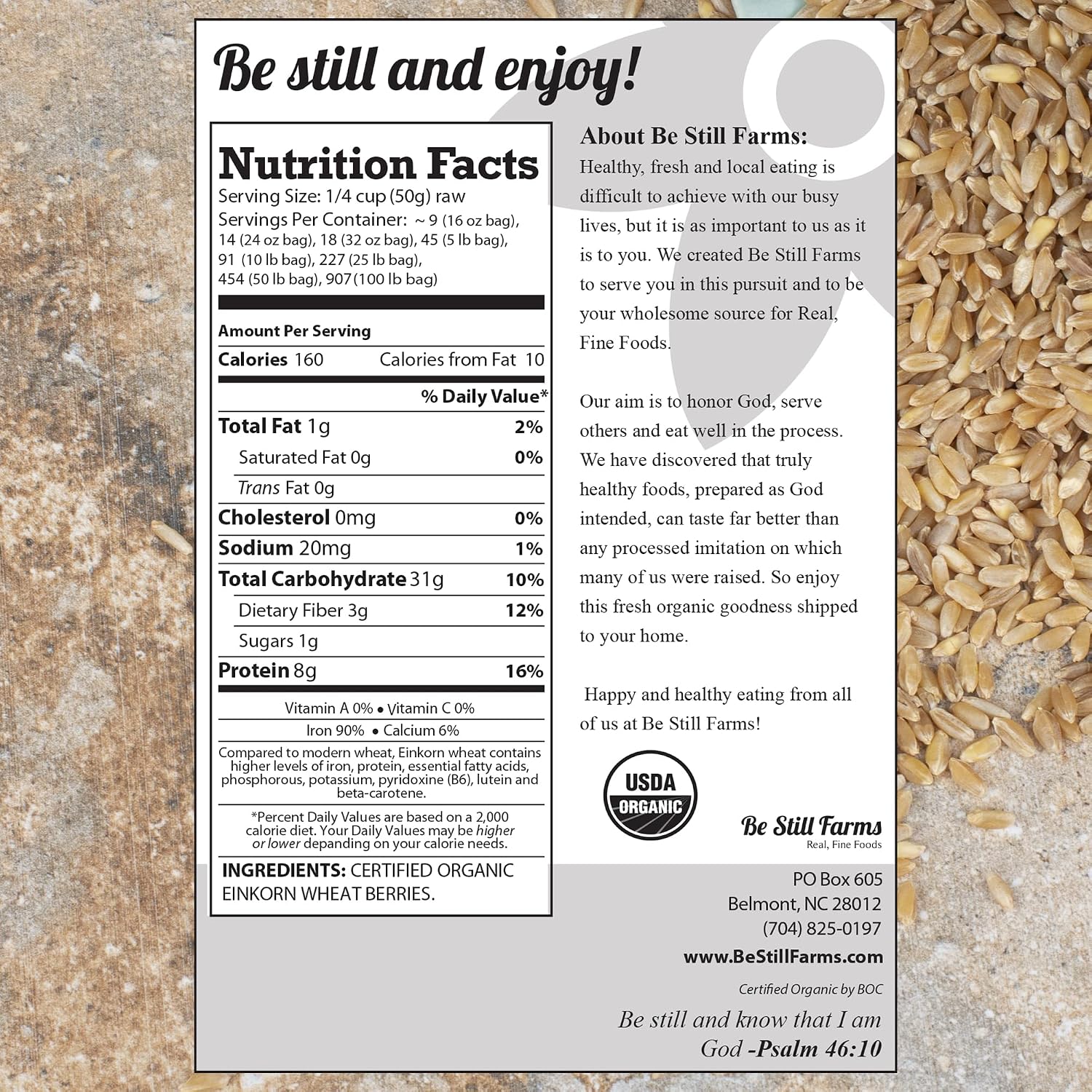 Organic Einkorn Farro Grain 4.8 lb - Einkorn Wheat Berries Bulk Whole | Ancient Grains Ideal for Soup, Flour, Bread - High in Fiber - USA Grown | USDA Certified | Vegan | Non-GMO