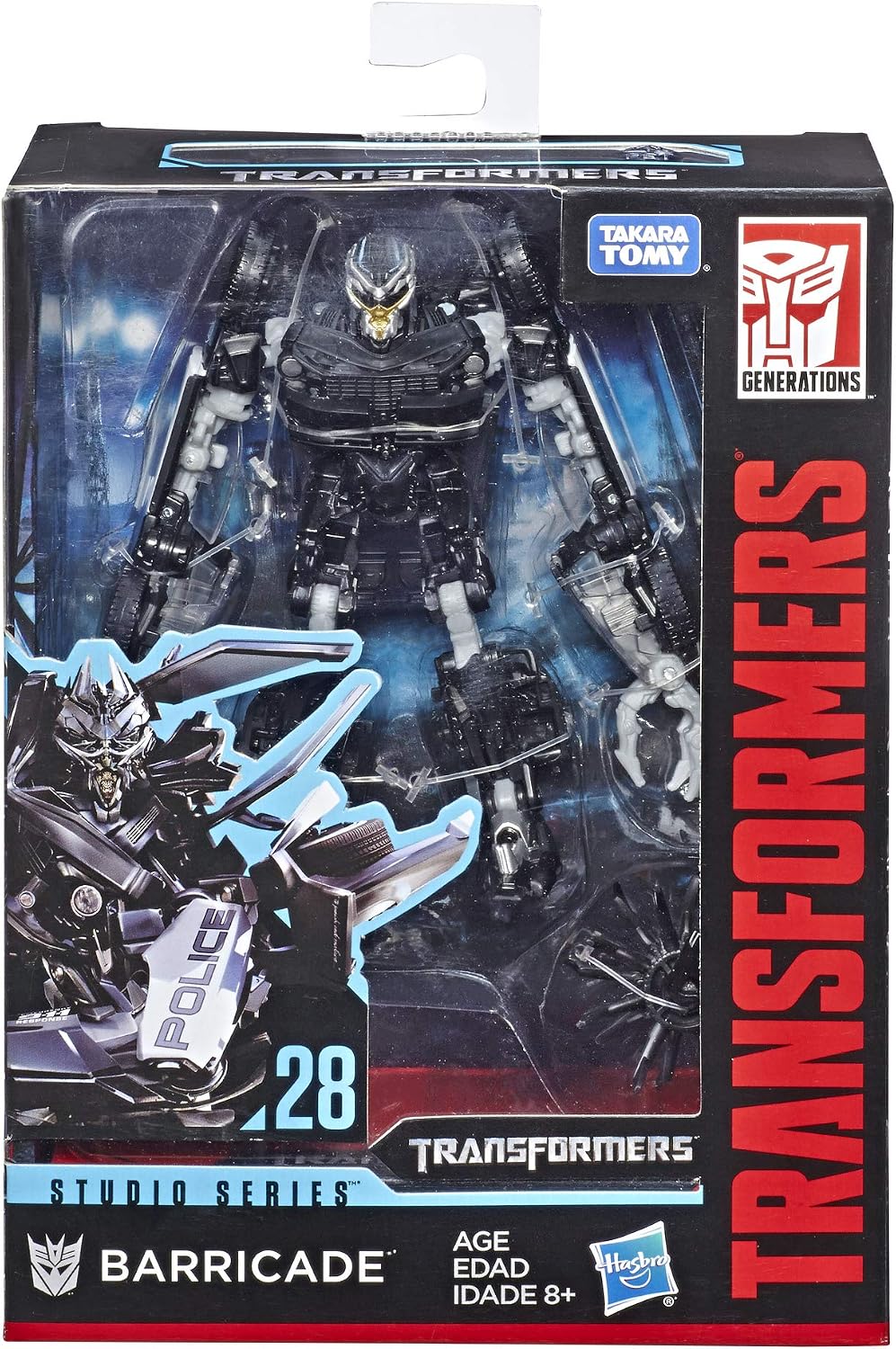 Transformers Studio Series 28 Deluxe Class Movie 1 Barricade Action Figure | Transformers Movie Studio Series 5 Inch Action Figure Deluxe Class