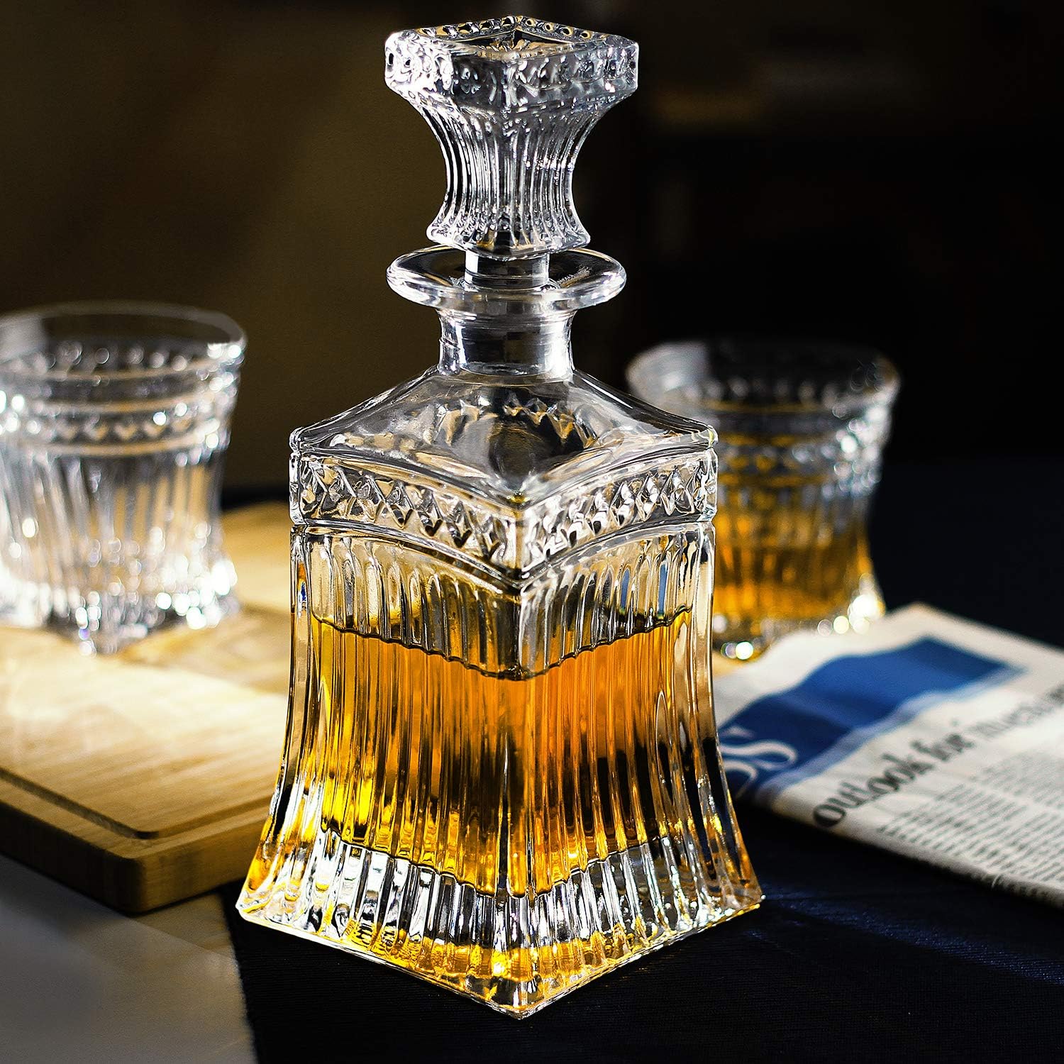 LUXU Whiskey Decanter,25 oz