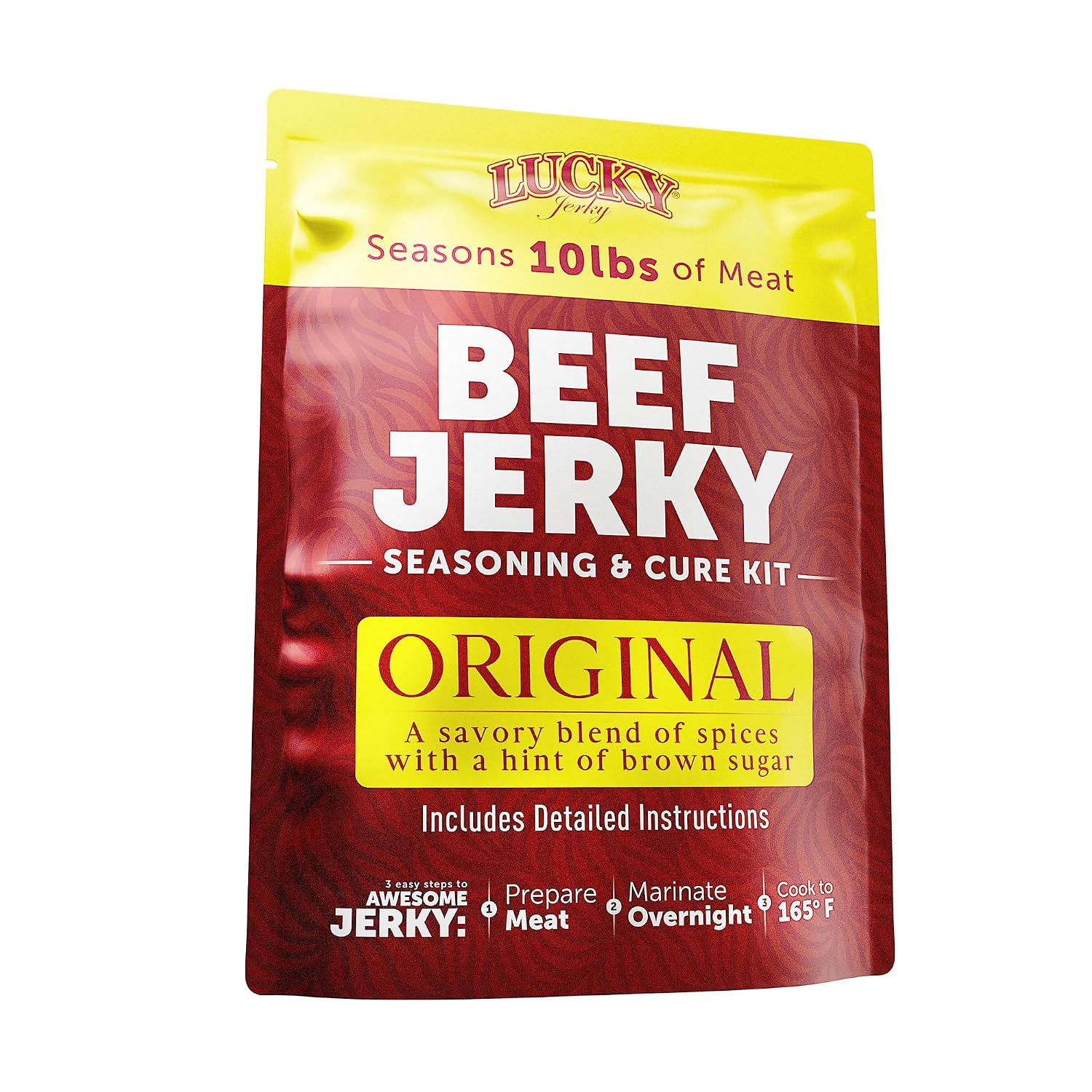 Lucky Jerky Ultimate Savory DIY Beef Jerky Seasoning and Cure Kit, 12 Oz | Make Your Own with Original, BBQ, Teriyaki, and Sweet & Spicy, Seasons 5 lbs per Flavor, 20 lbs Total