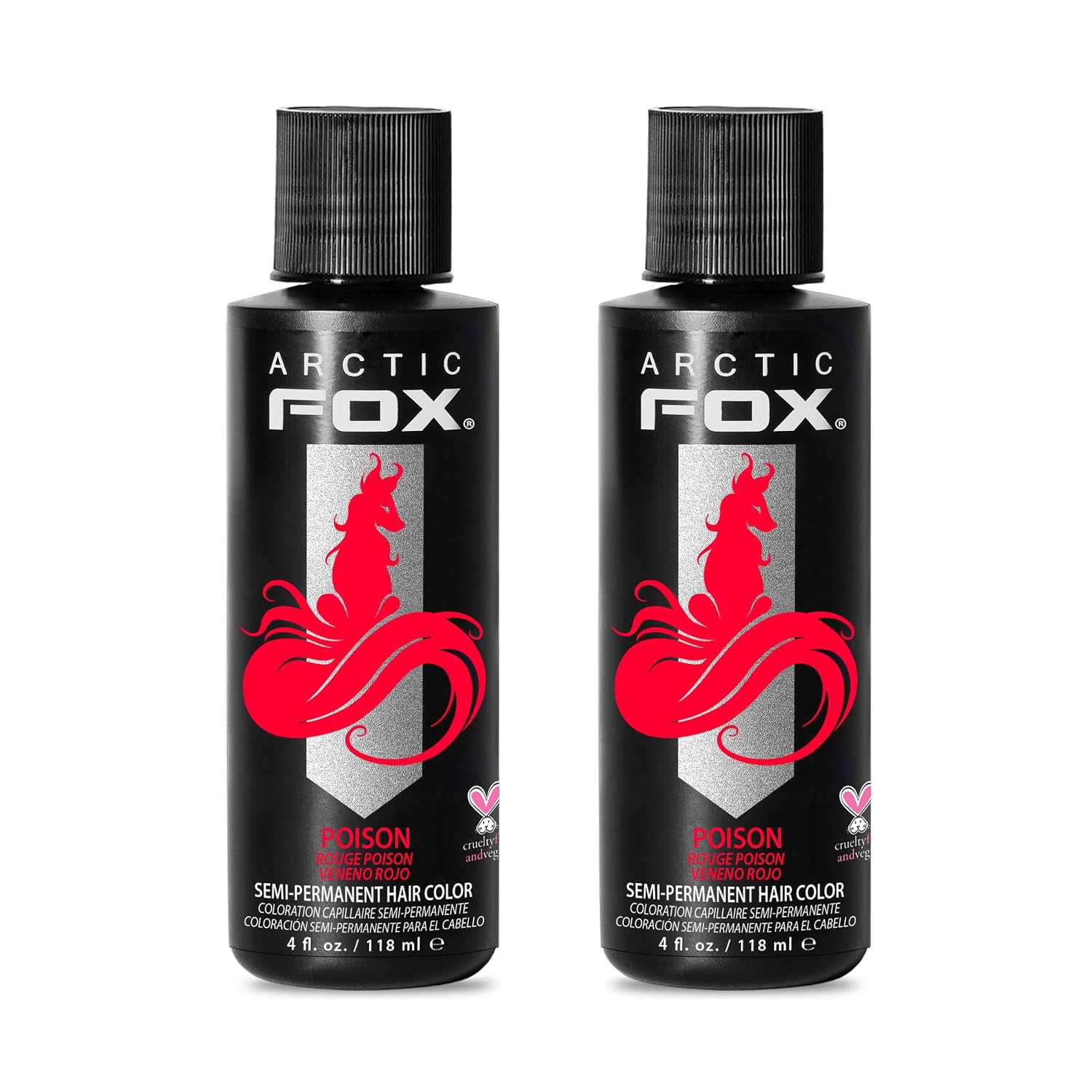 ARCTIC FOX Virgin Pink Semi-Permanent Hair Color - Vegan - 4 fl oz | Vivid and Vibrant, Cruelty Free, Ammonia Free, Peroxide Free, , Cream Formula