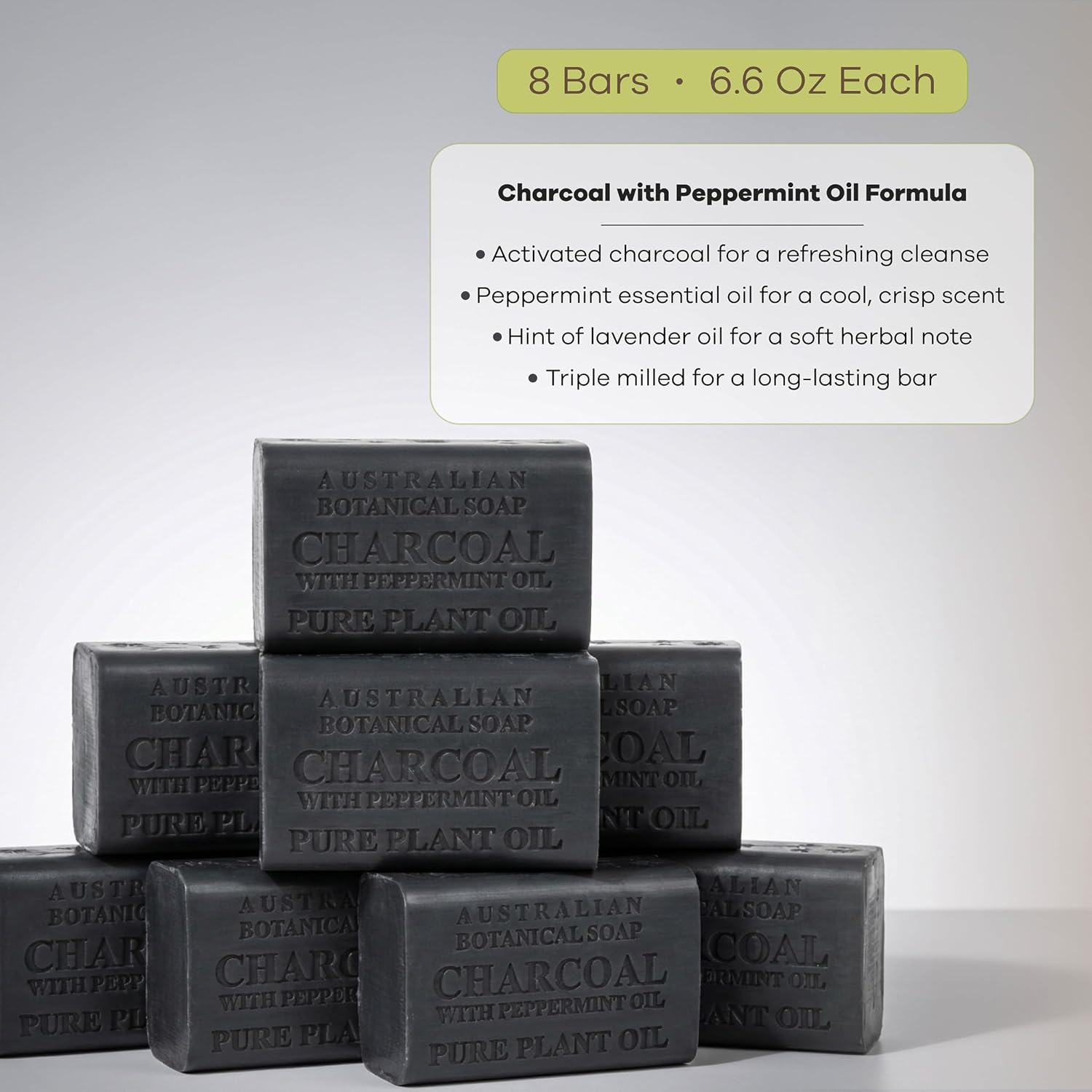 Australian Botanical Soap Sea Salt Soap Bars, 6.6 oz, Pack of 8