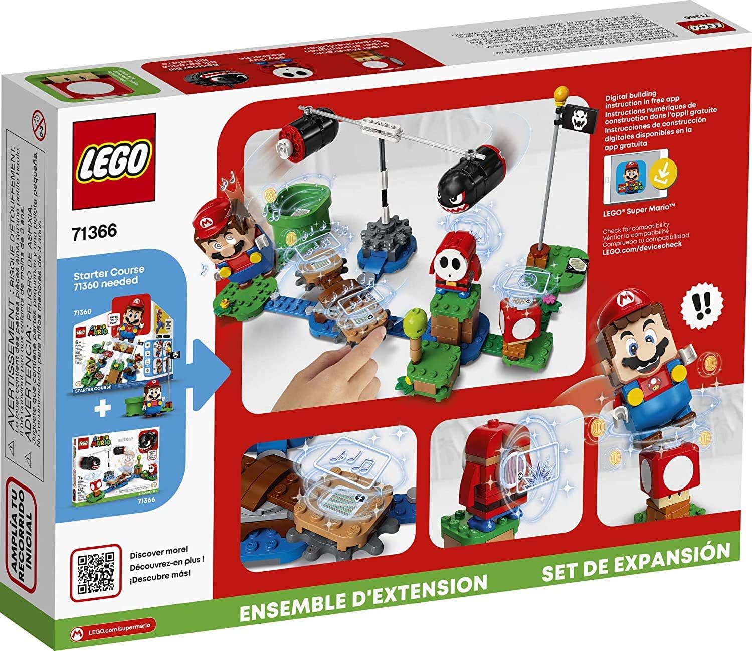 LEGO Super Mario Boomer Bill Barrage Expansion Set 71366 Building Kit