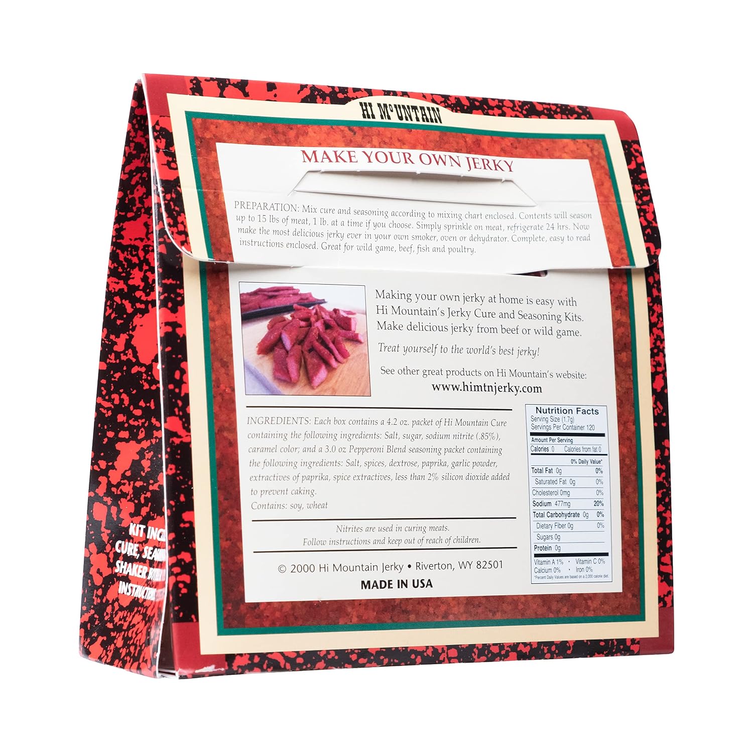 Hi Mountain PEPPERONI BLEND Jerky Seasoning and Cure Kit | Beef & Venison | Classic pepperoni flavor, perfect jerky seasoning for deer, elk