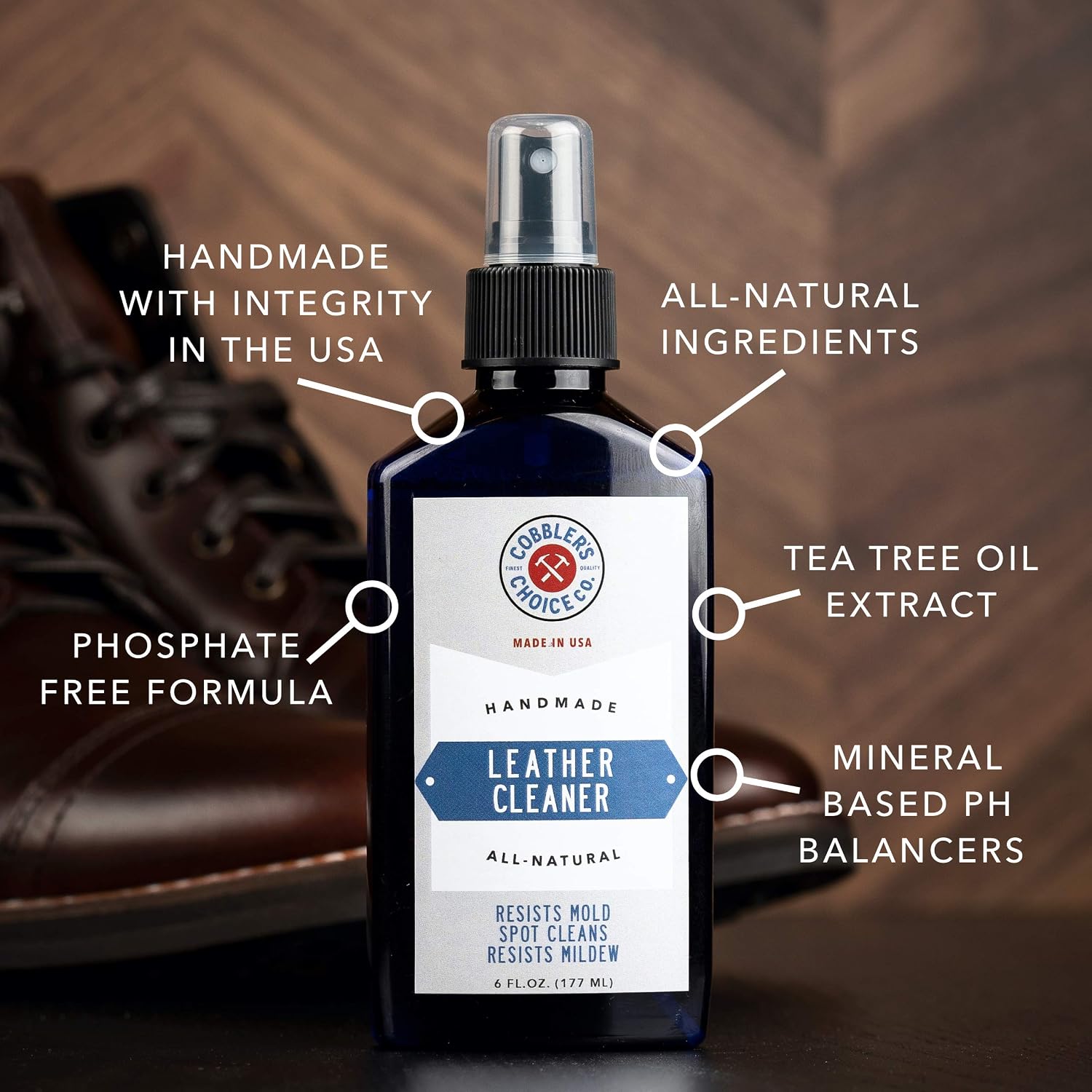 Cobbler's Choice Leather Cleaner Spray - Leather Shoe & Boot Cleaner