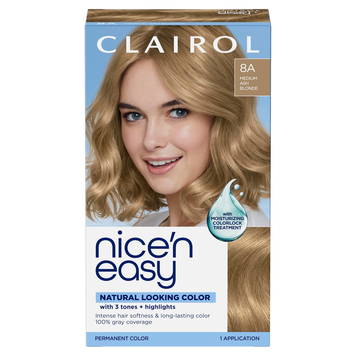 Clairol Nice'n Easy Permanent Hair Dye, 6A Light Ash Brown | Pack of 3