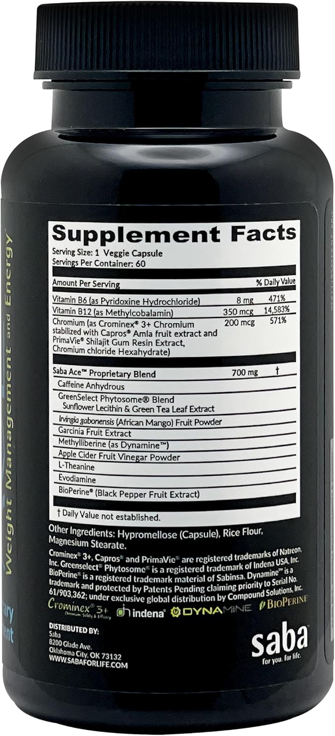 Appetite Control, Energy & Metabolism Support Supplement with Green Tea, TeaCrine®, Dynamine®