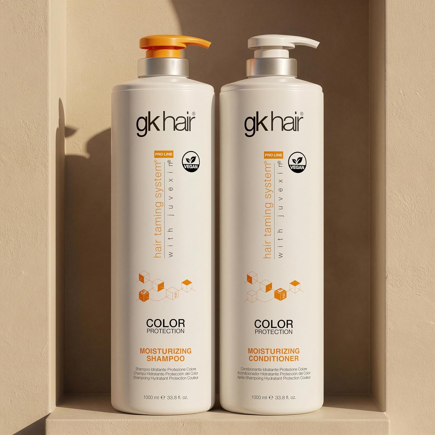 GK HAIR Keratin Shampoo and Conditioner set, Sulfate Free Moisturizing shampoo & conditioner for Color Treated Hair, Hydrating lightweight Formula for Dry, Damaged & Frizzy Hair 10.1oz each