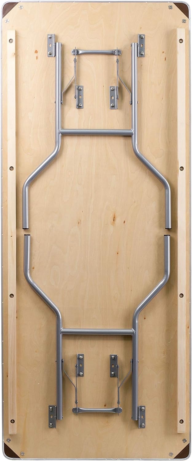 Flash Furniture 6 ft Metal Folding Rectangular Banquet Table | Metal Edges