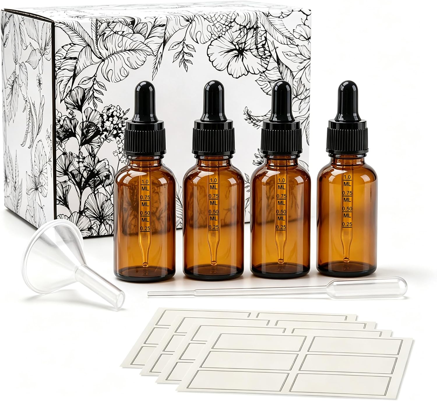 PrettyCare Glass Eye Dropper Bottles 99 Pack