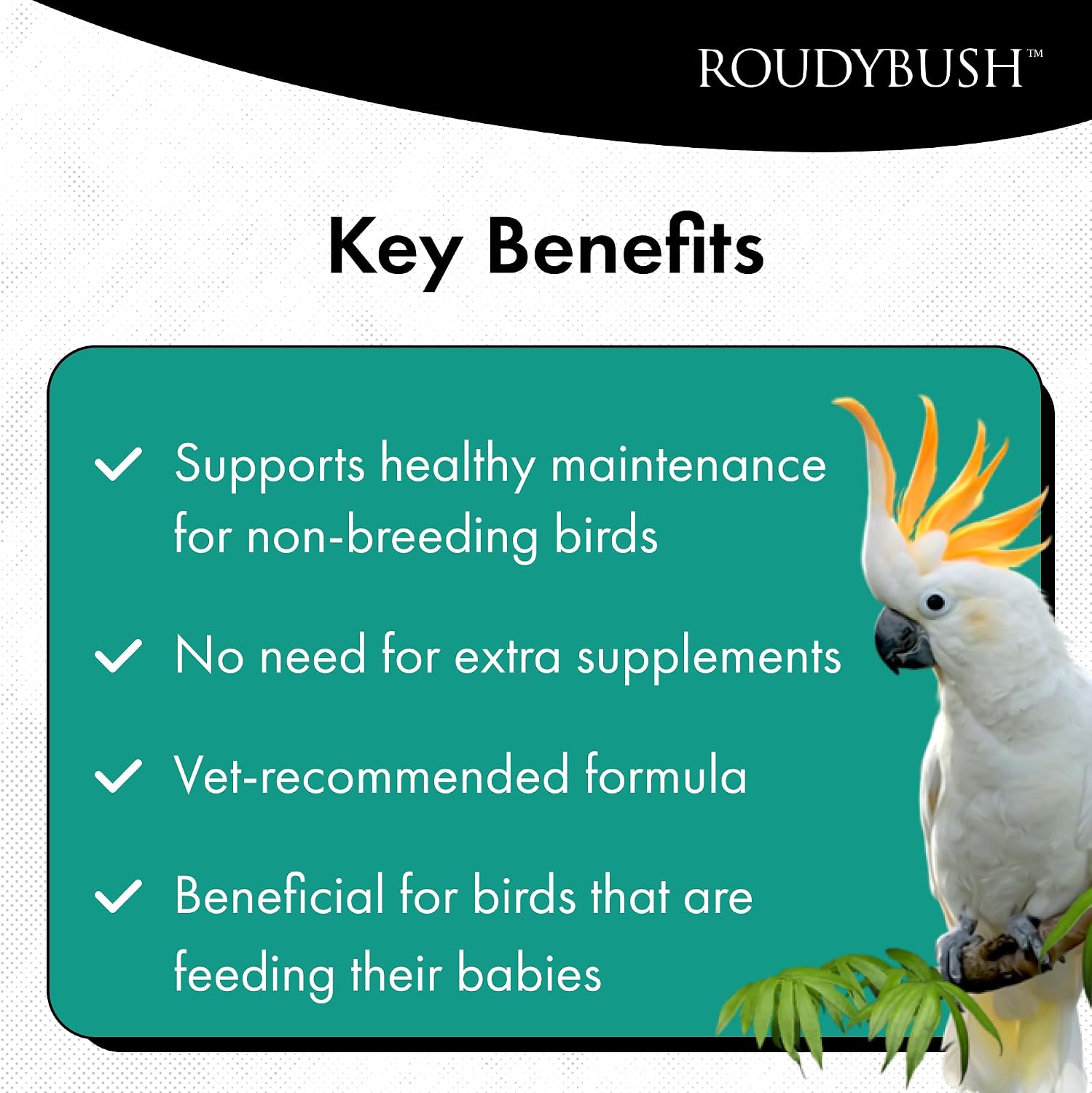 RoudyBush Daily Maintenance Food for Birds - Scientifically Formulated Bird Feed - Bird Food Pellets w/Corn, Wheat, Soy & More - Nutritious & Healthy Feed for Birds (Mini, 44oz)