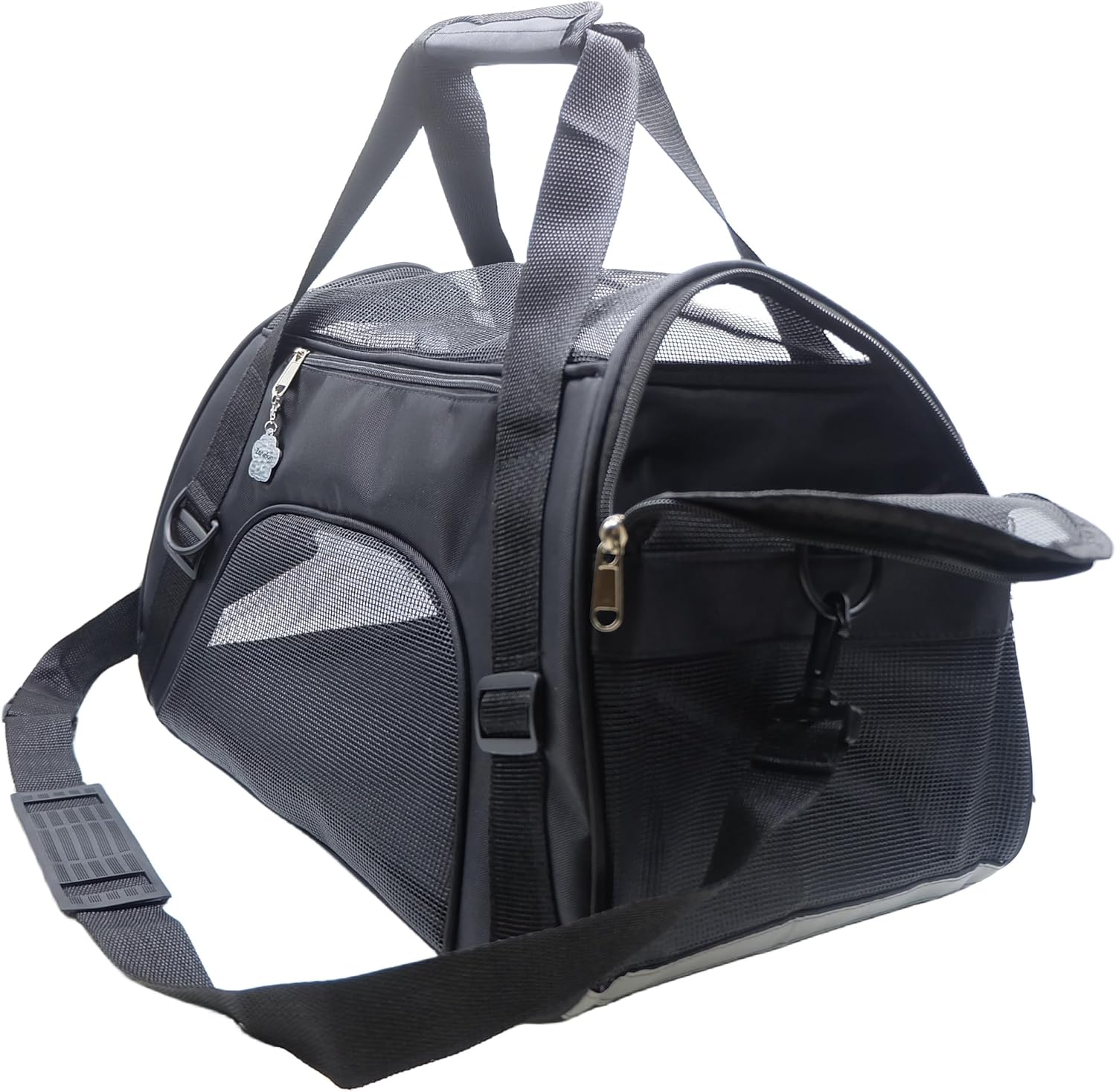 ZaneSun Cat Carrier,Soft-Sided Pet Travel Carrier for Cats,Dogs Puppy Comfort Portable Foldable Pet Bag Airline Approved (Small Blue)