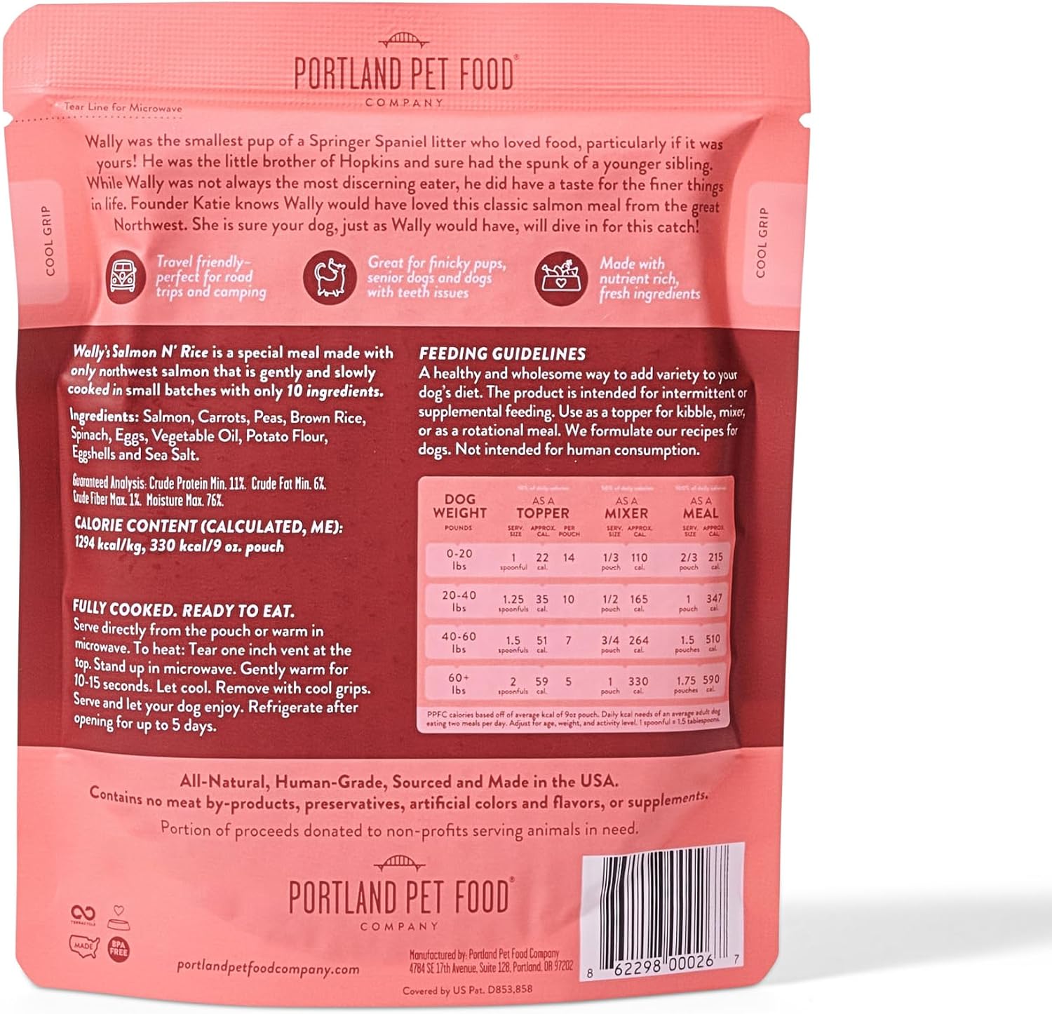 Portland Pet Food Company Fresh, Human Grade Dog Food Topper & Meal 5 Pack