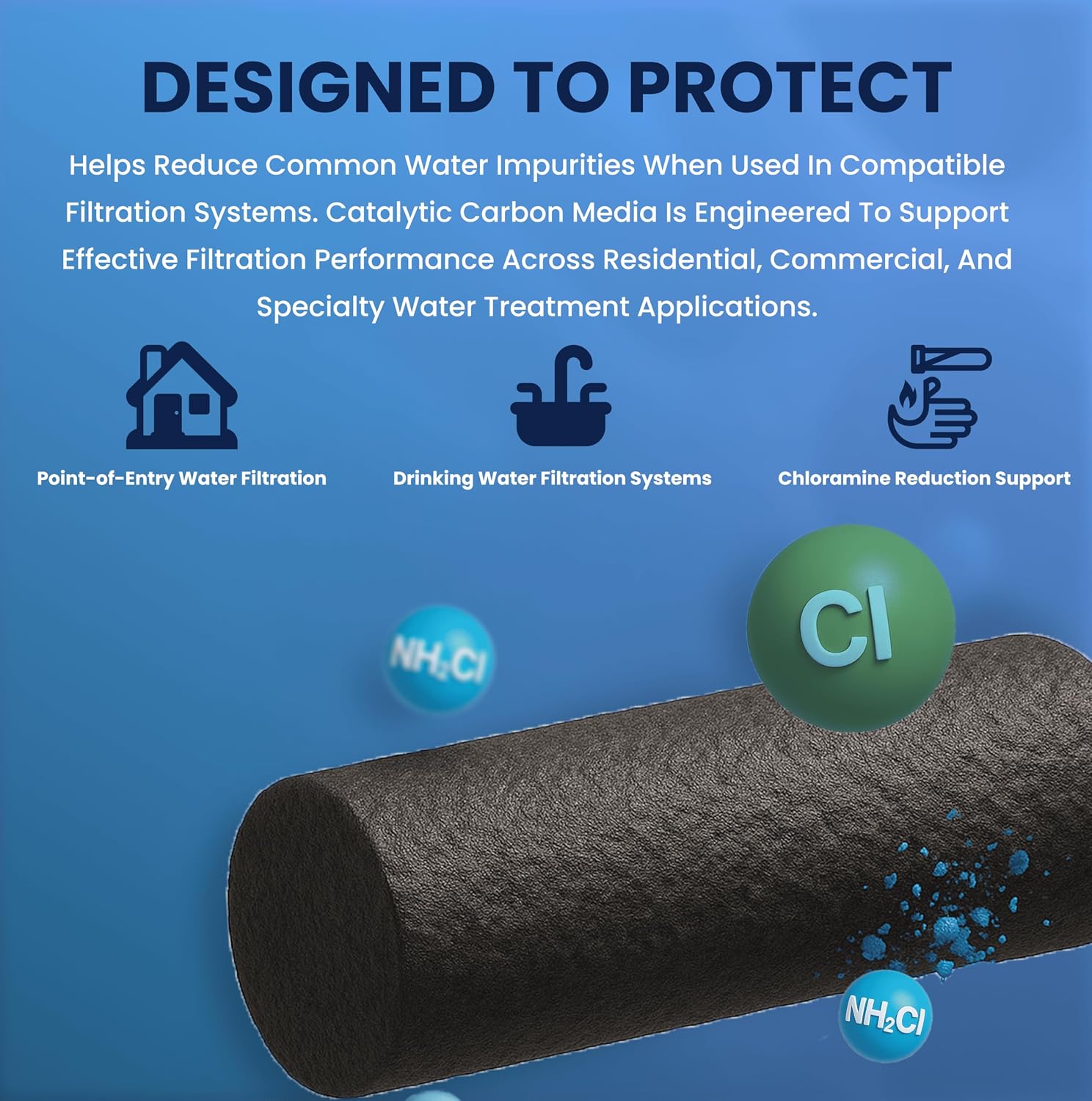 LiquaGen 1.5 Cubic Foot - Coconut Carbon Media Whole House Systems | Contaminant Remover | Highly Porous Activated Charcoal Bulk for Whole Home