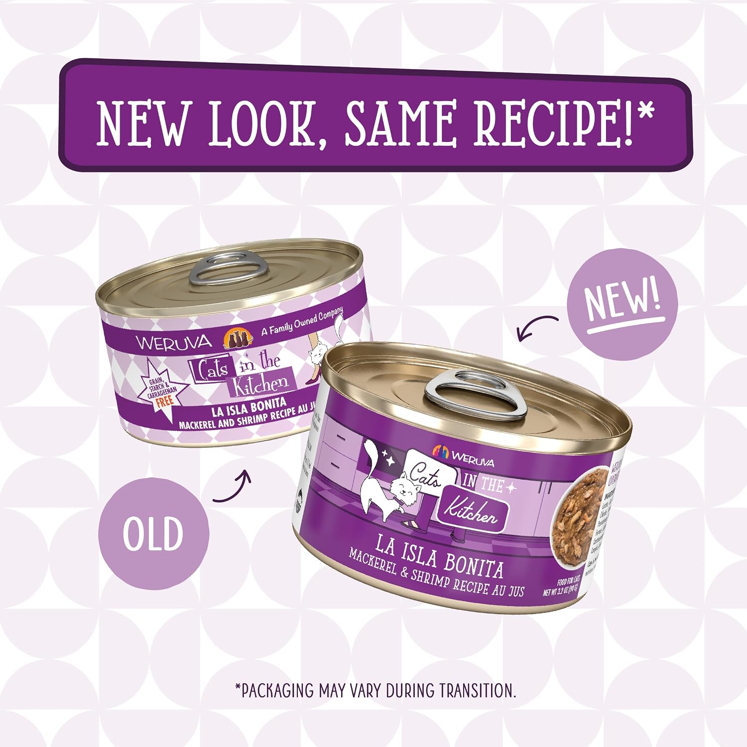 Weruva Cats in the Kitchen, Kitchen Cuties Variety Pack, Wet Cat Food, 3.2oz Can (Pack of 12)