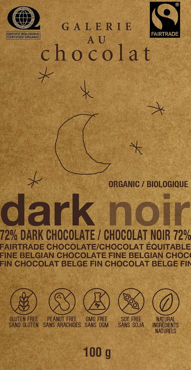 Jelina's 72% Dark Chocolate Bar, 3.35 Ounce (Pack of 8)